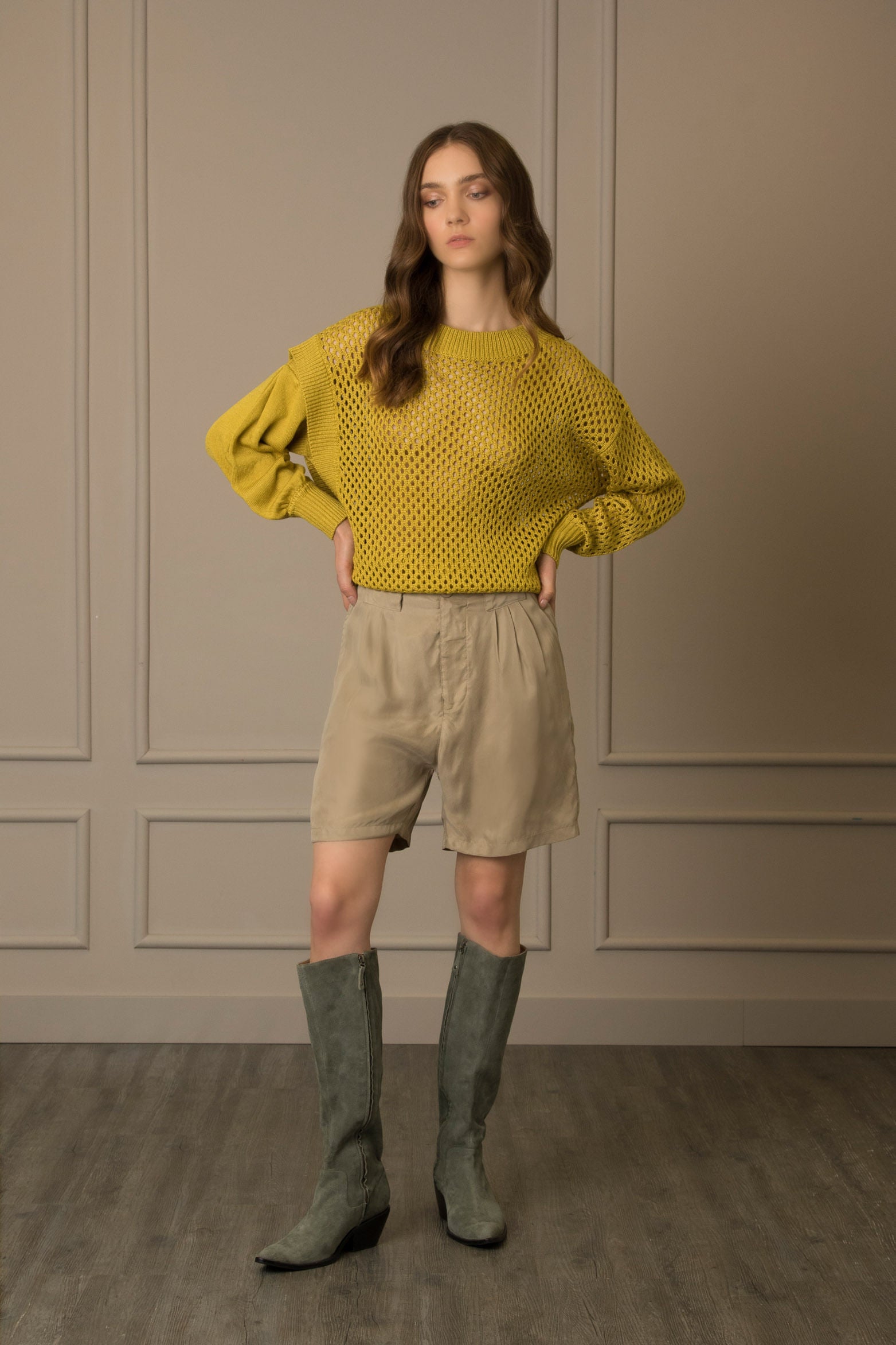 Women’s Plum Mesh Sweater