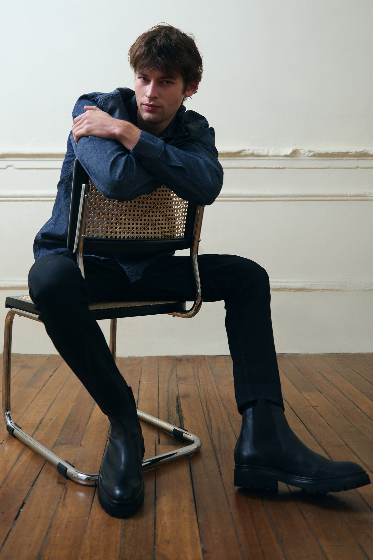 Petra Leather Boots for Men with Lug Sole