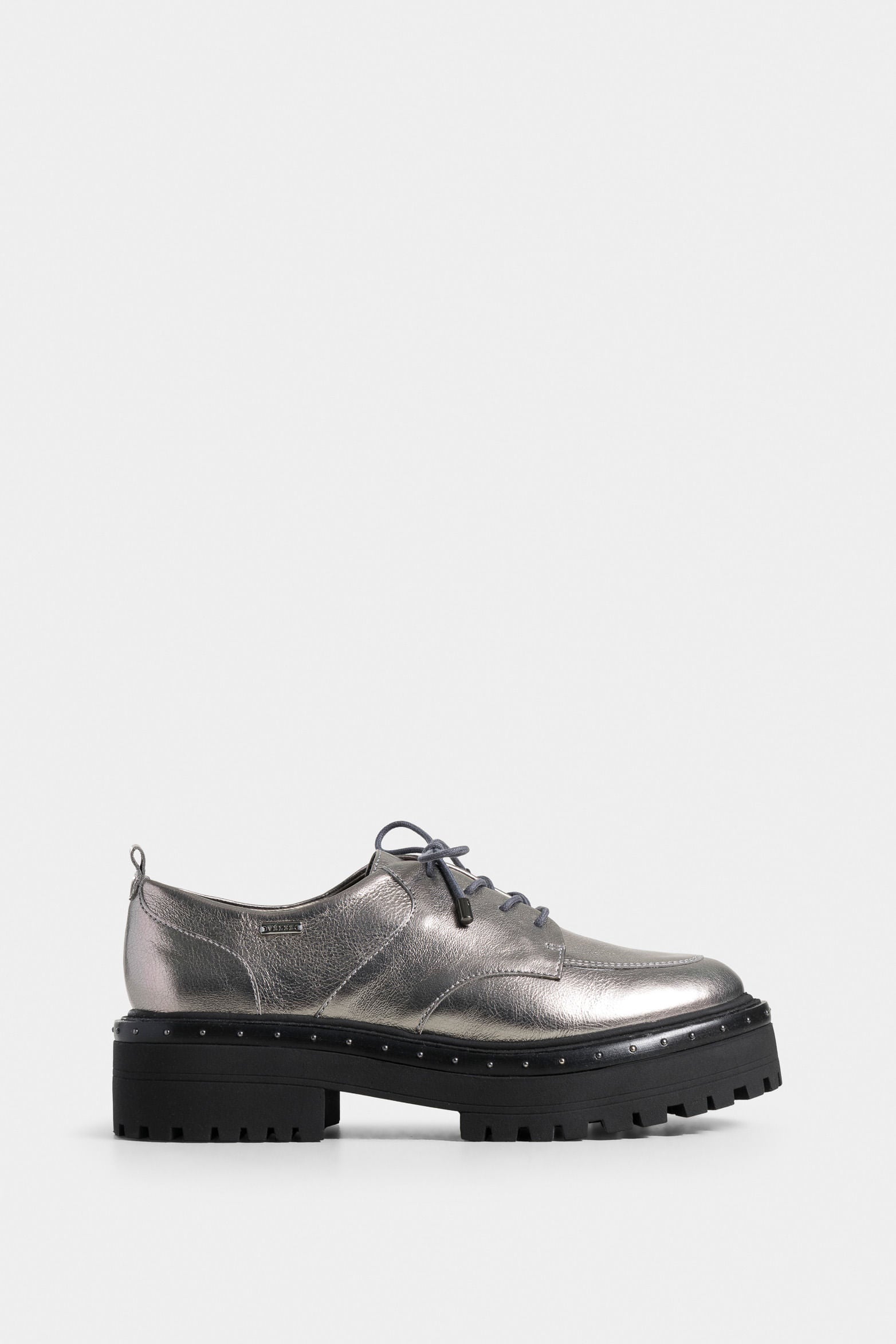 Folia Leather Oxford Shoes with Studded Sole for Women