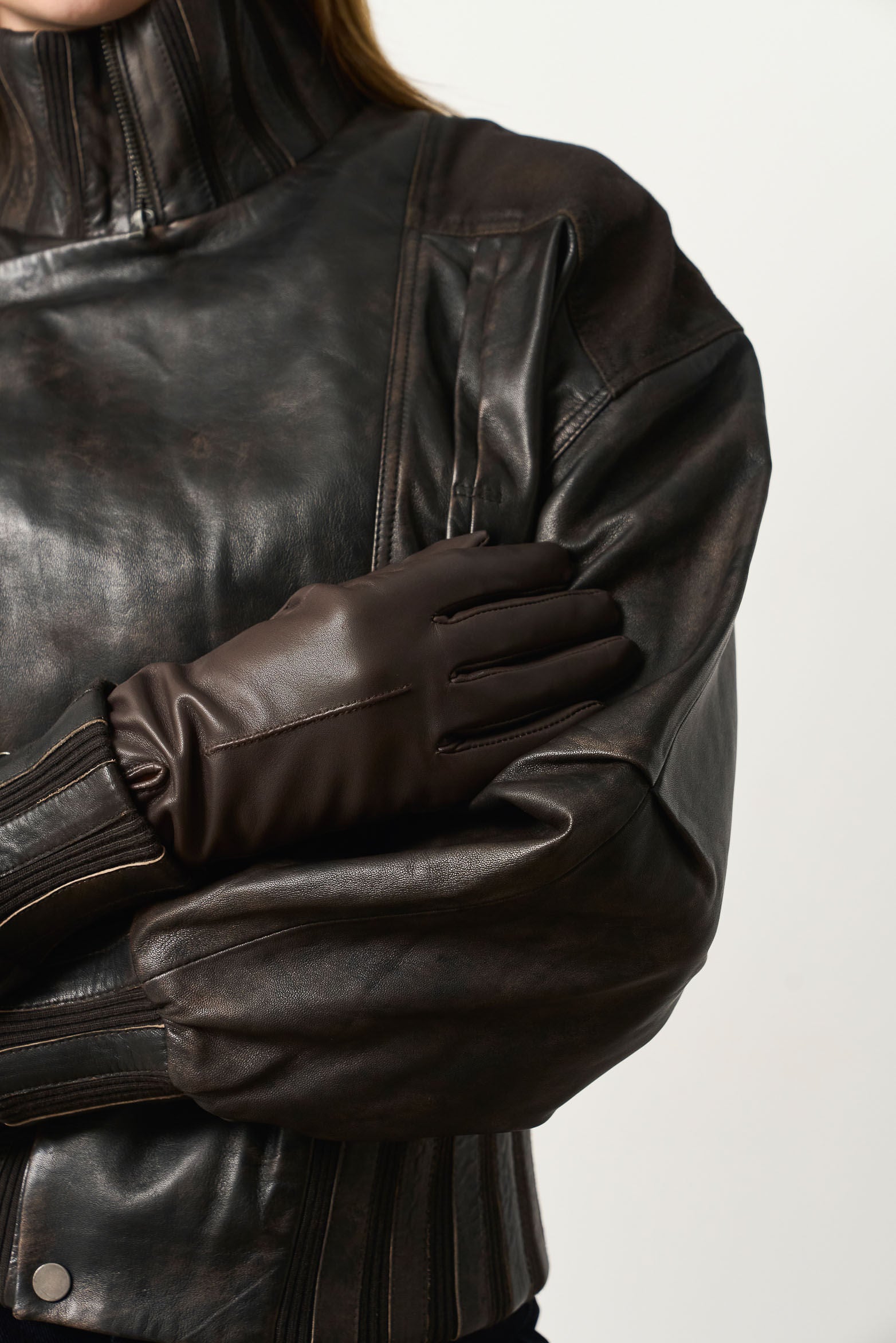 Sheepskin leather gloves for women Savia