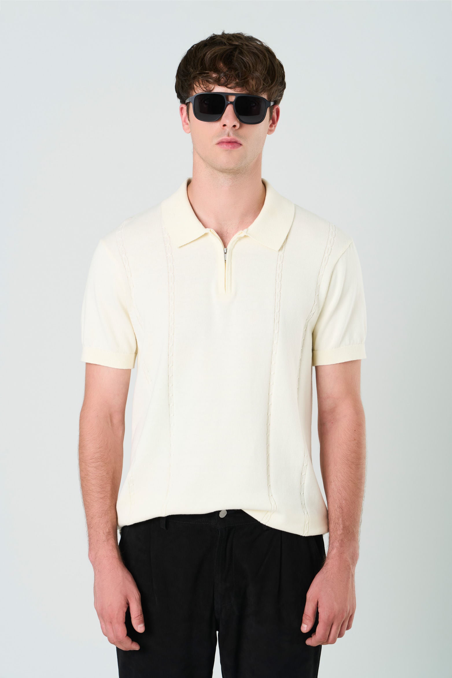 Men's Semi-Fitted Short-Sleeved Tropical Polo