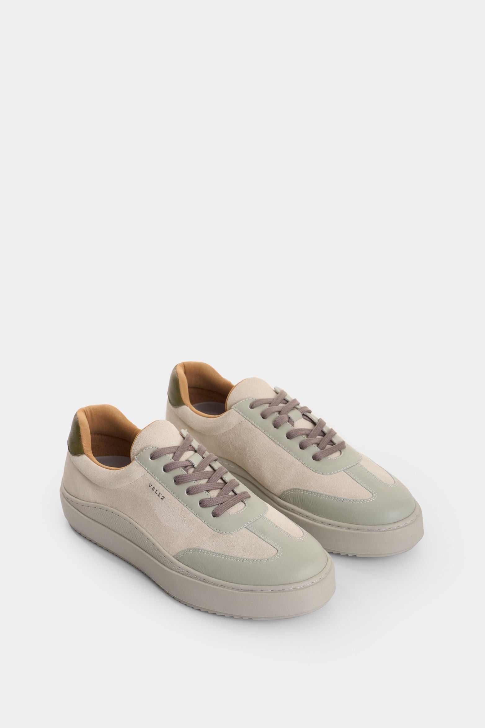 Men's Clima Leather Sneakers with a Scribble Effect