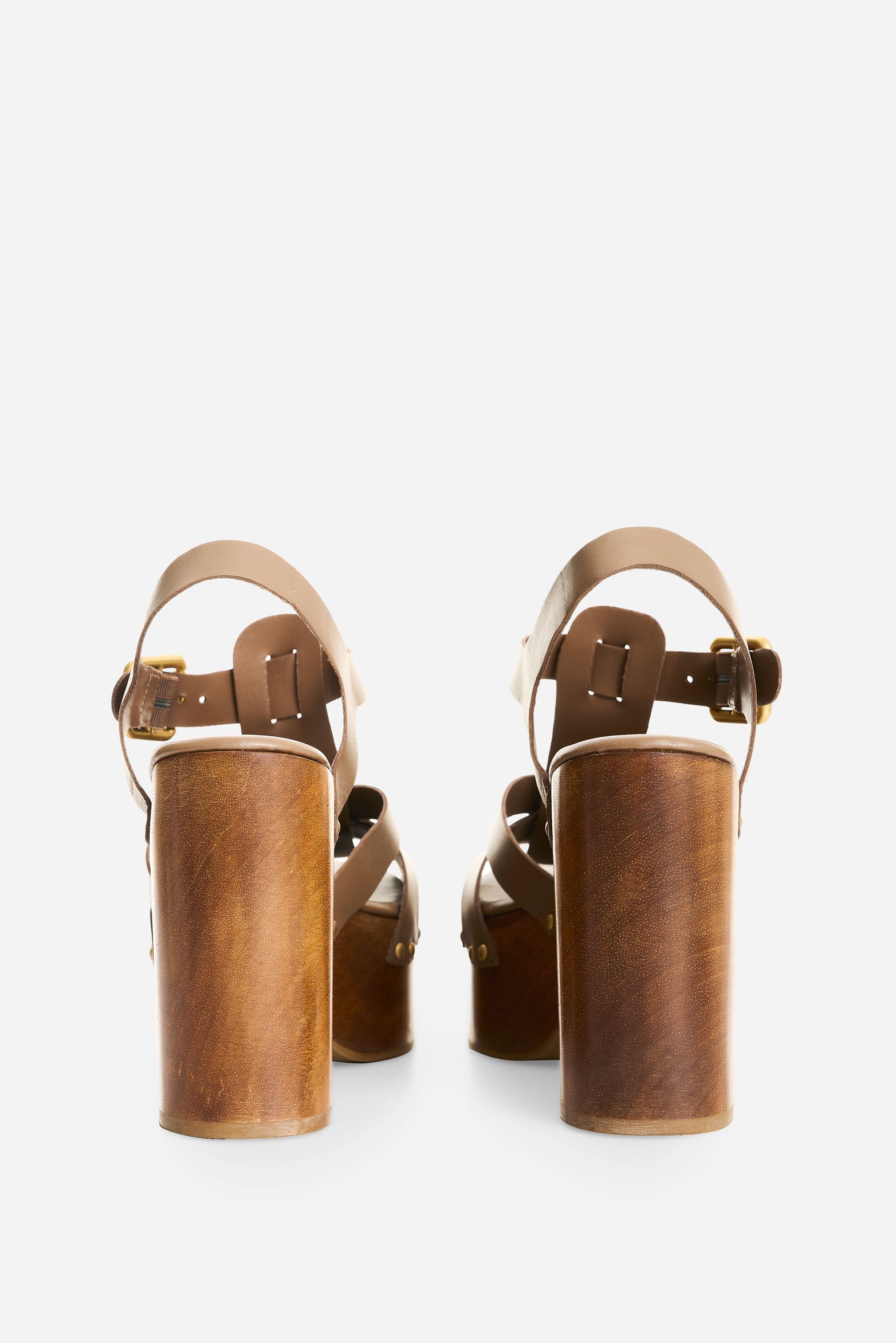 Suede leather heeled sandal for women Rio
