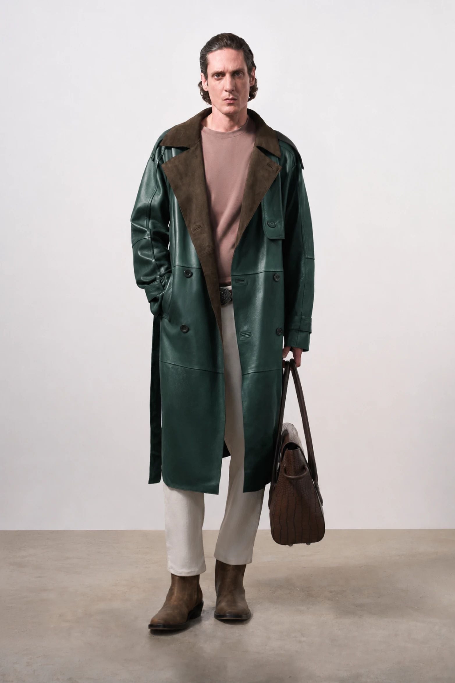 Men's Leather Trench Coat – Velez Artisan