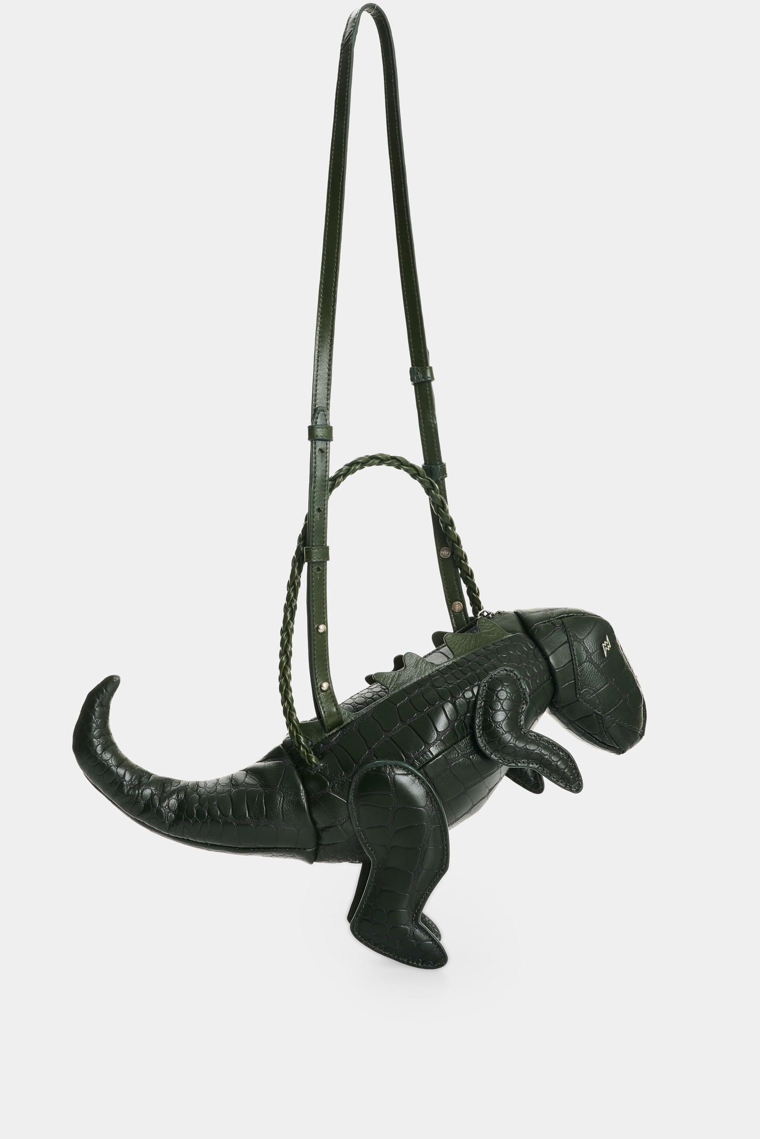 Men's Dino Croco Leather Crossbody Bag
