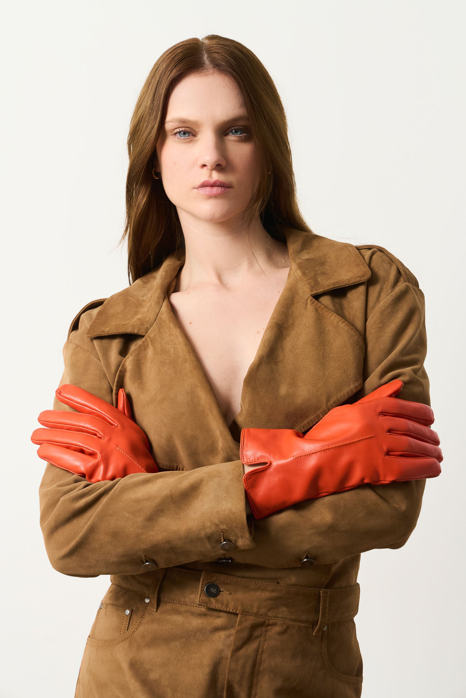 Sheepskin leather gloves for women Savia