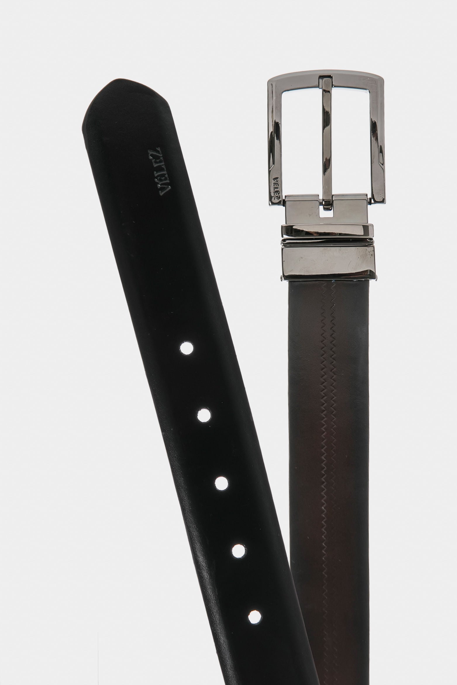 Men's Combined Basic Double-Fastening Leather Belt