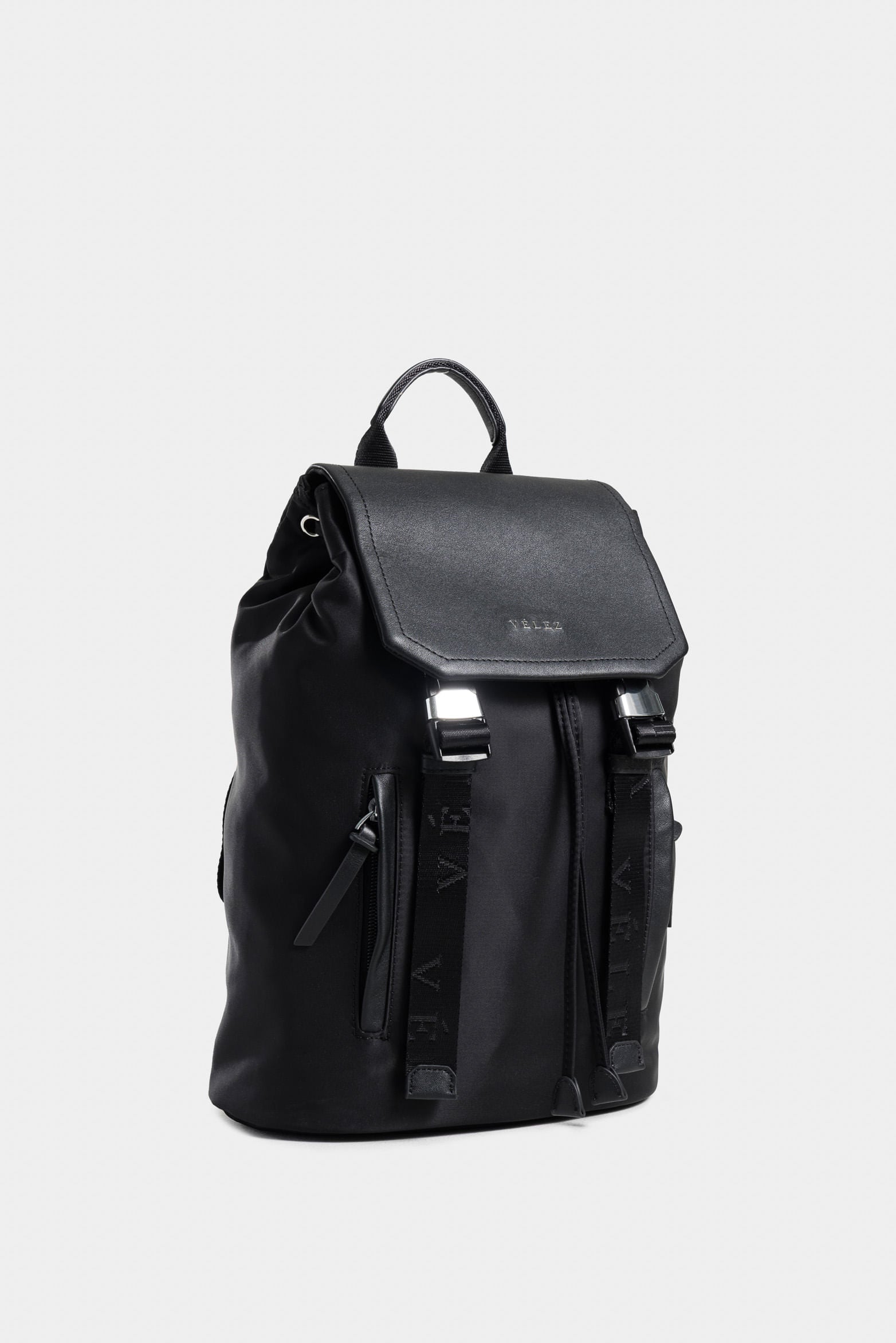 Nasca Tula Urban Style Leather and Recycled Nylon Backpack for Women