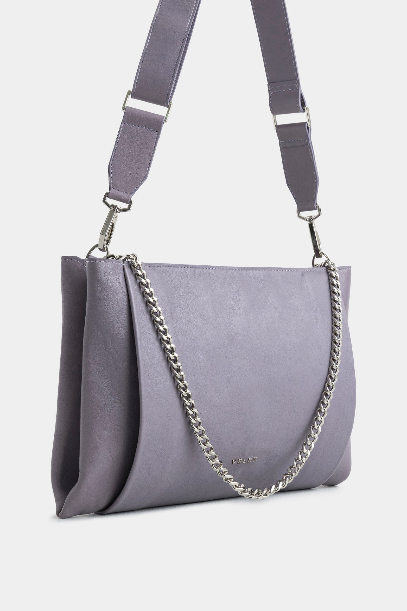 Glyceryl Leather Shopping Bag for Women with Chain Detail