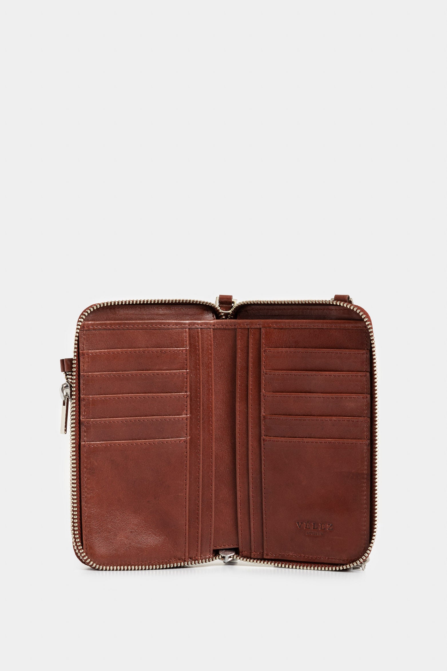 Ibiza Leather Checkbook Holder for Women with Chain