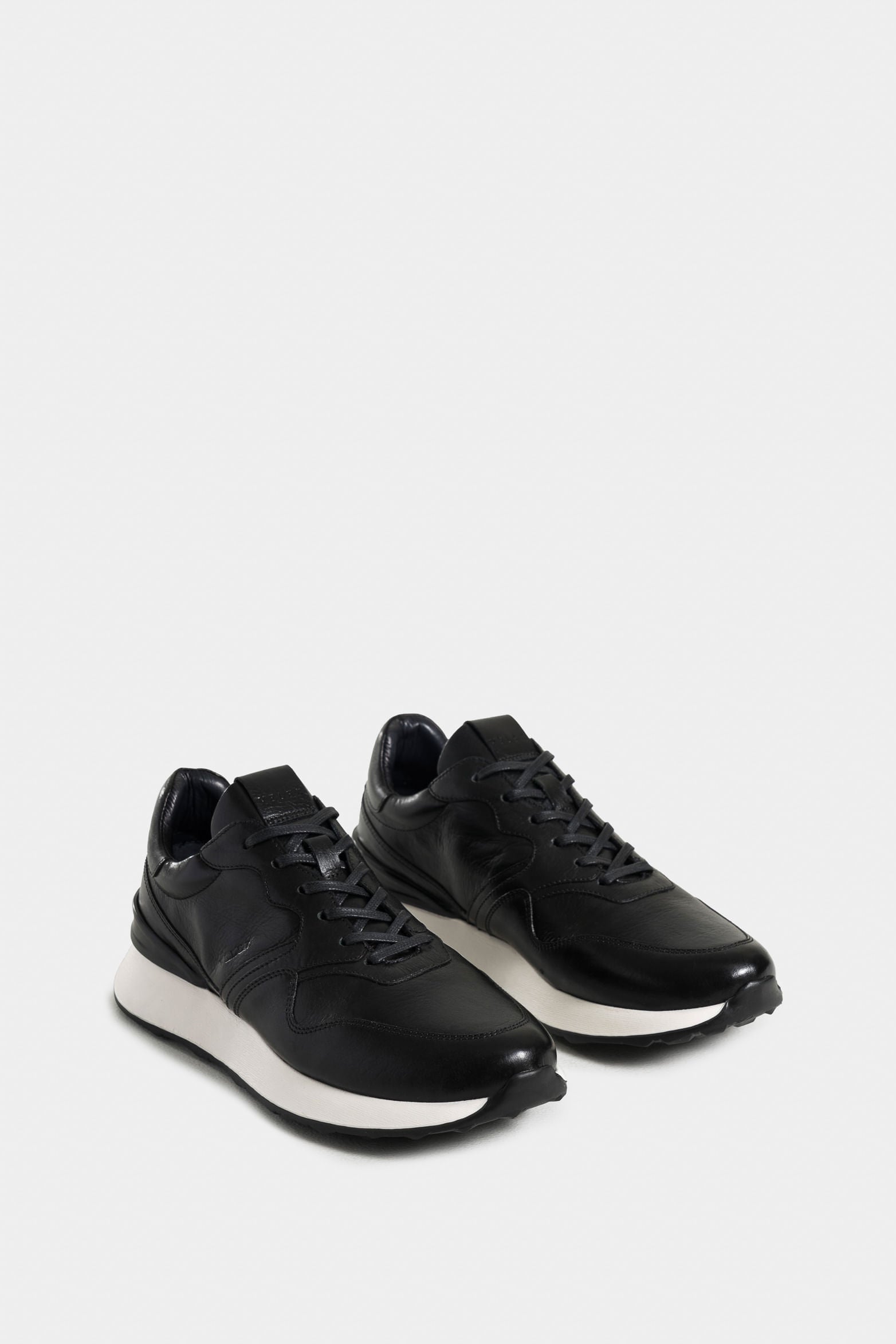 Men's Cooper 3 Leather Sneakers with Contrast Spoiler