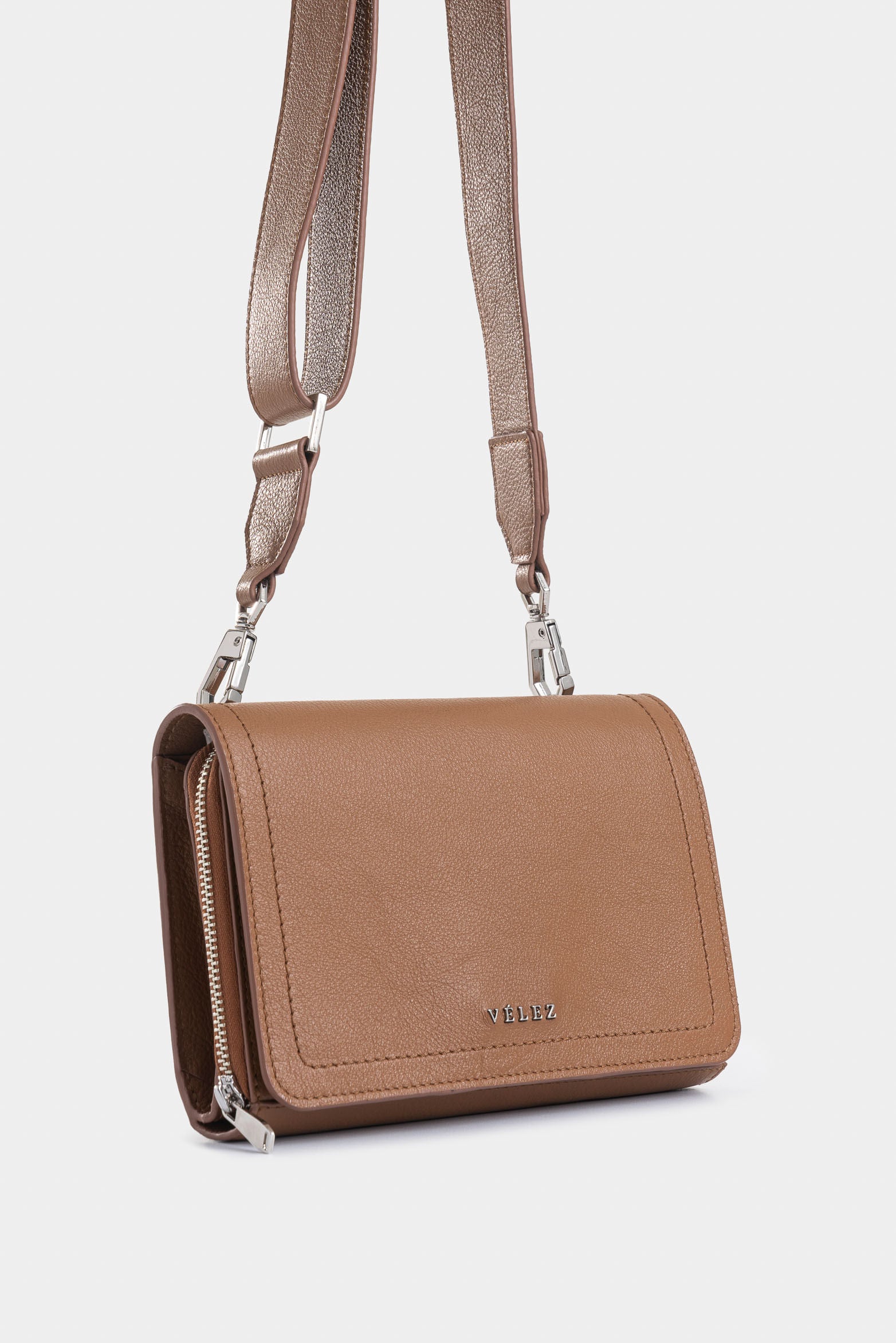 Mini Abi structured leather crossbody bag for women