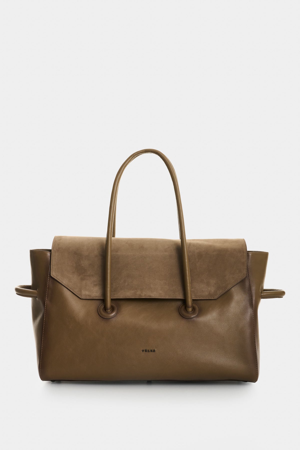 Men's Elba Leather and Suede Bowling Bag