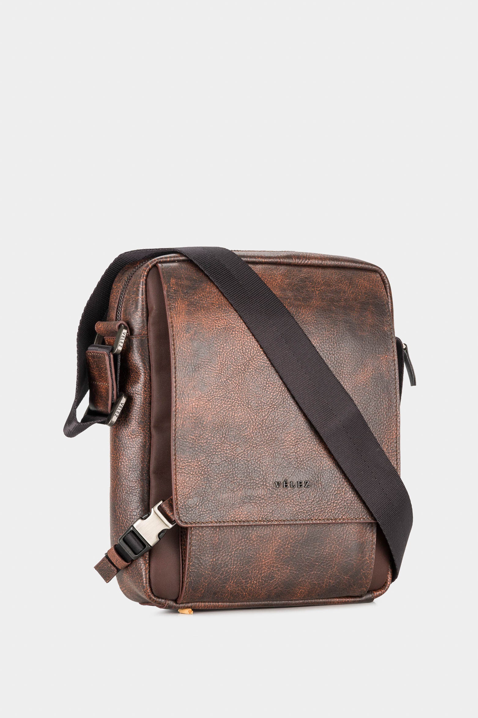 Men’s Orion Shoulder Handbags in Leather with Flap and Buckles