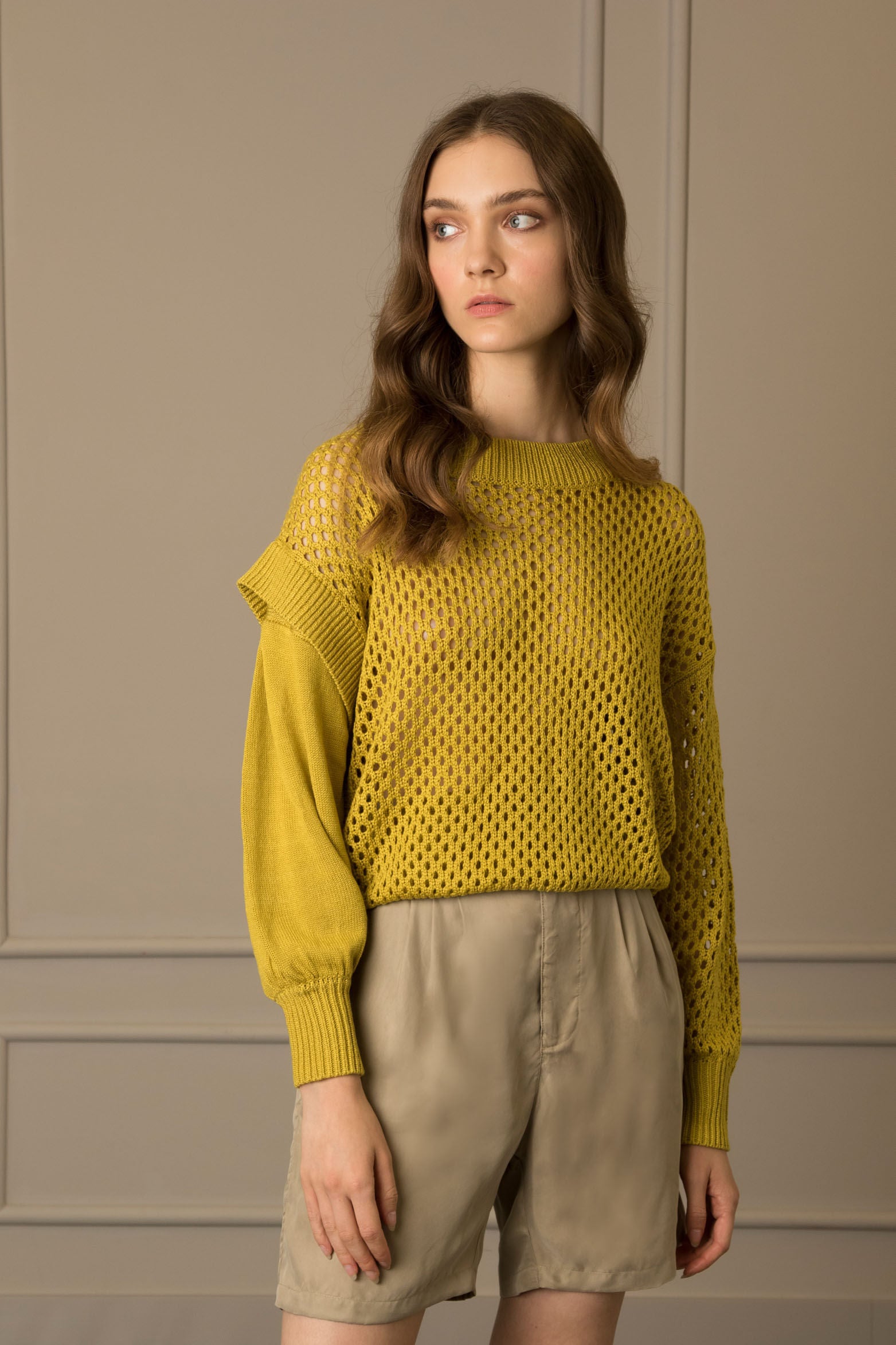 Women’s Plum Mesh Sweater