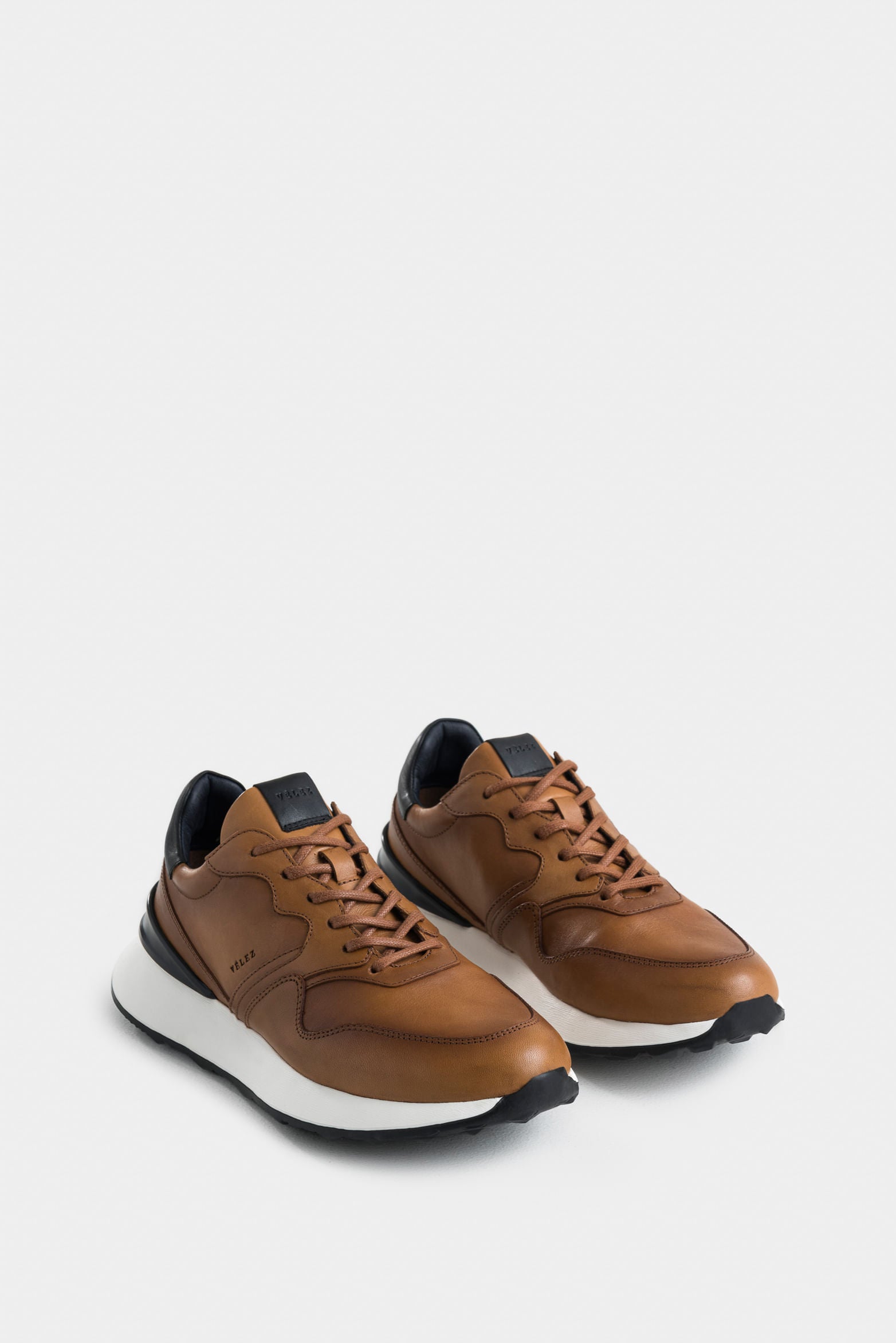 Men's Cooper 3 Leather Sneakers with Contrast Spoiler