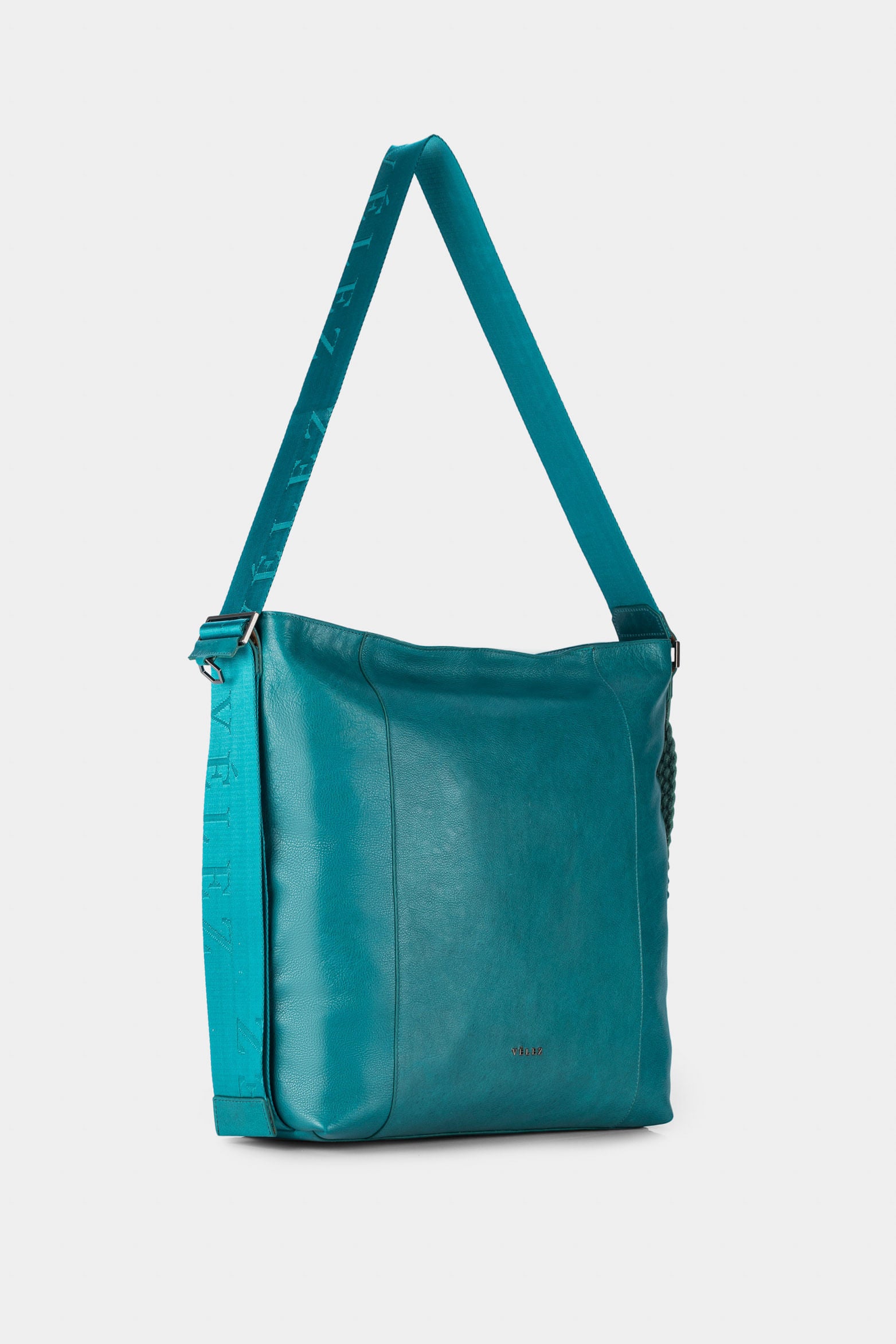 Women’s Venus Shopper Handbags in Leather with Woven Side Detail