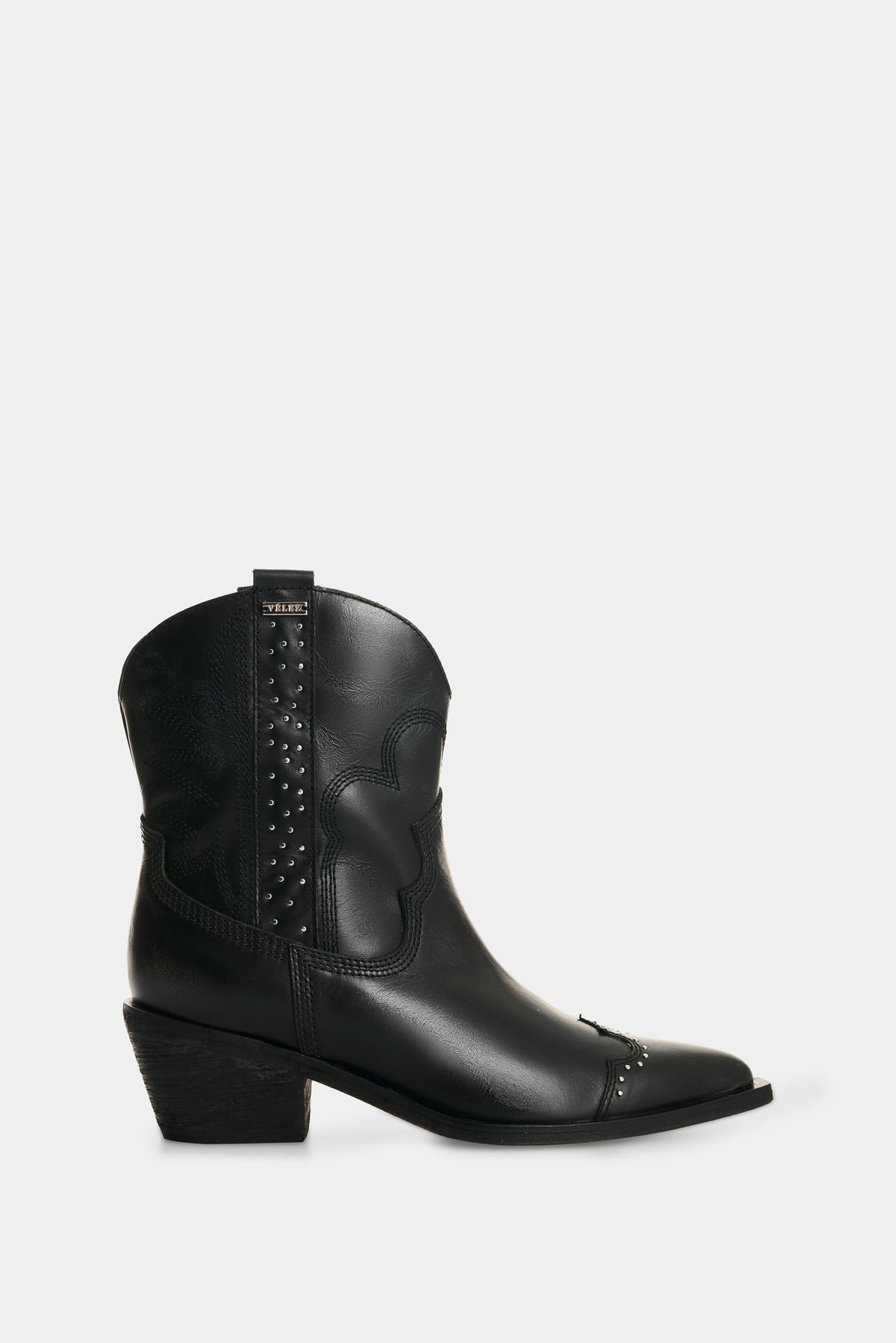 Aged leather western ankle boots for women Taroa