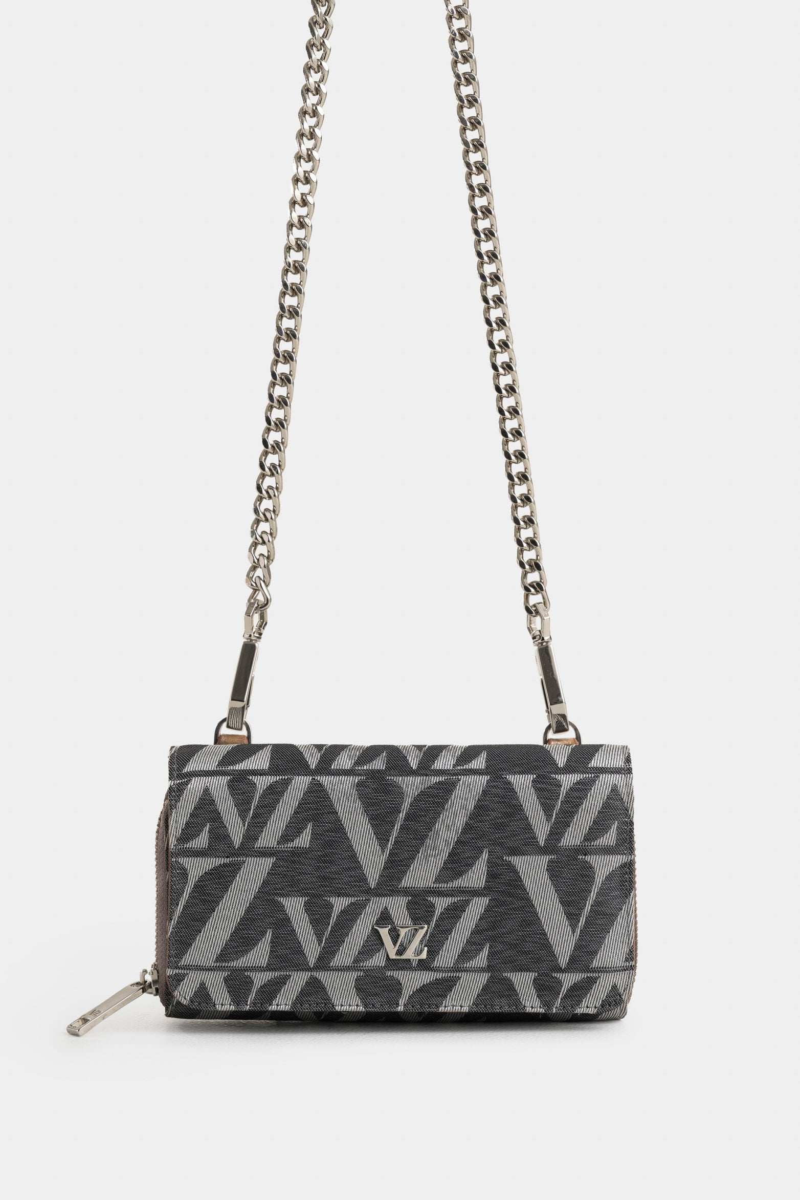 Palma Jacquard Canvas and Folia Leather Wallet for Women with Monogram