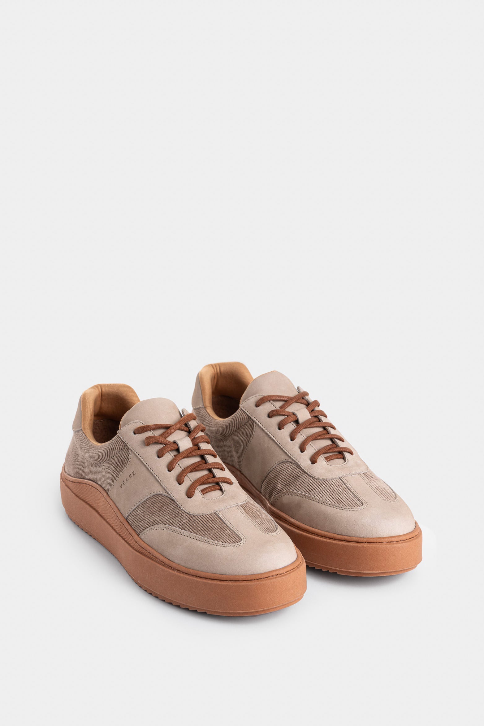 Clima Corduroy and Leather Sneakers for Men Contrast