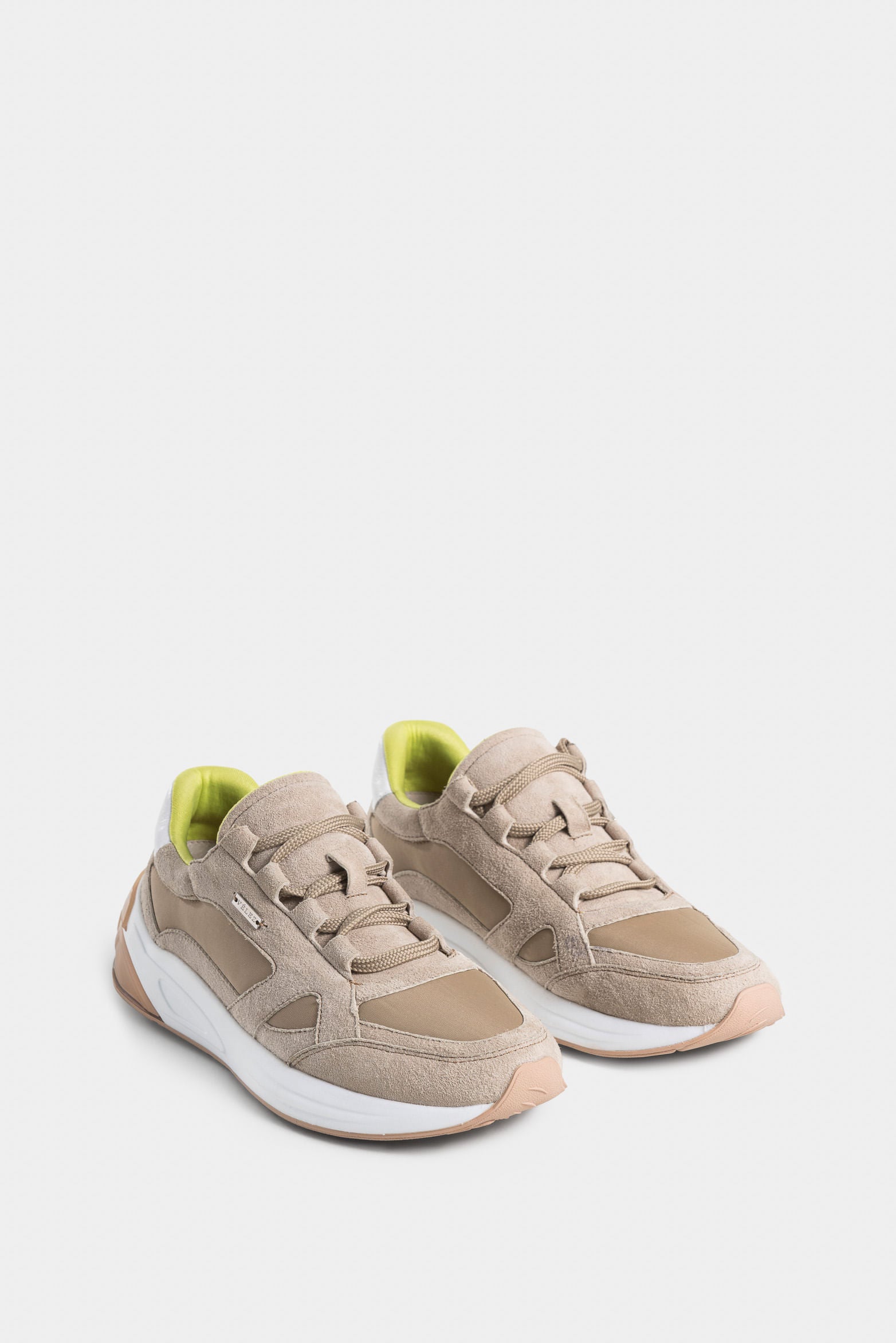 Bombay Urban Silhouette Suede and Canvas Sneakers for Women