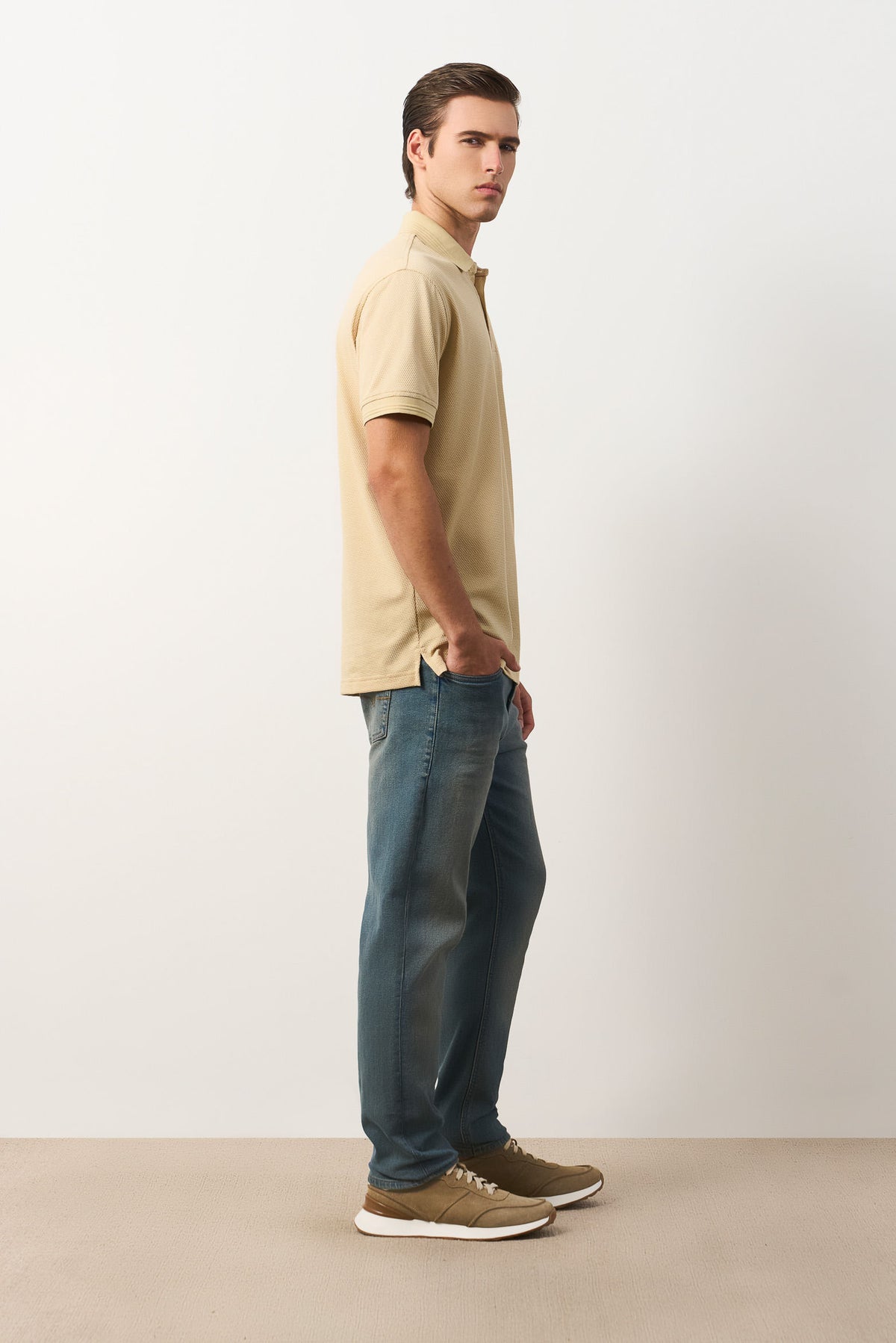 Men's Lucca Textured Short-Sleeve Polo