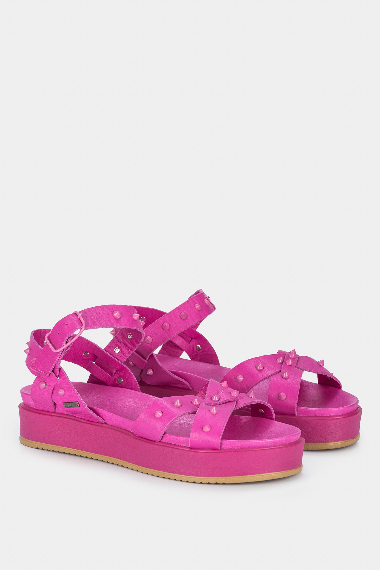 Women’s Palau Platform Leather Sandals with Metal Studs