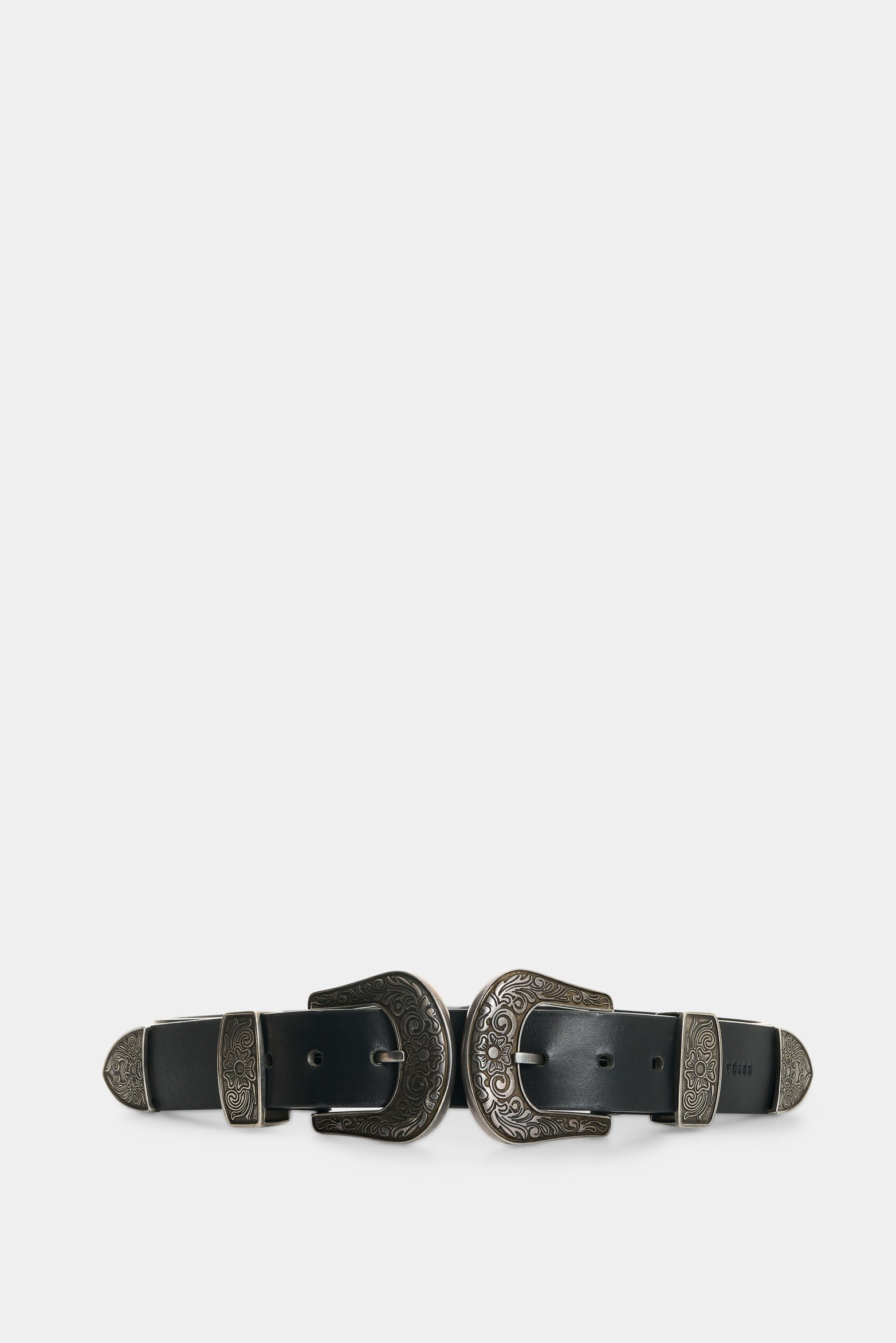 Women's Luzia Double-Buckle Leather Belt