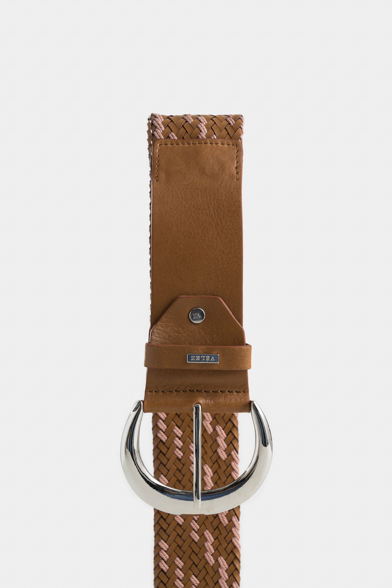 Regular Aurora Leather Belt for Women, Braided Detail