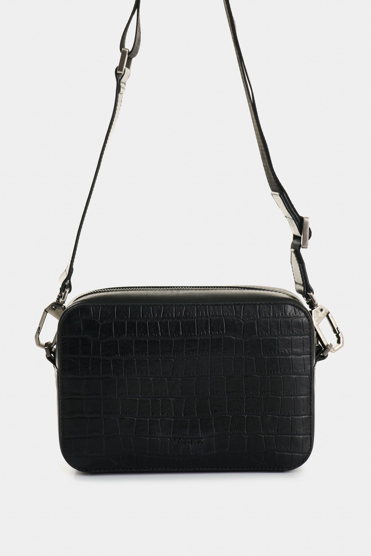 Embossed leather crossbody bag for men Gael