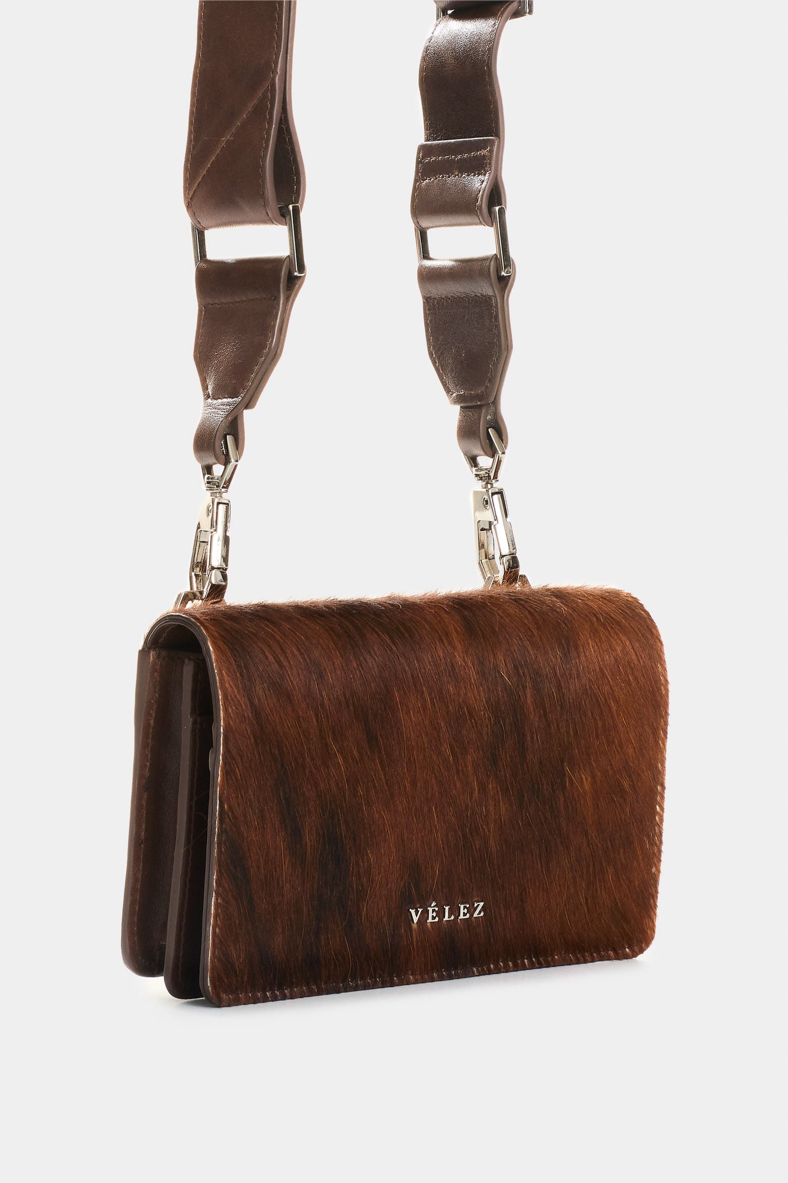 Women's Hair-on Leather Buda Crossbody Bag