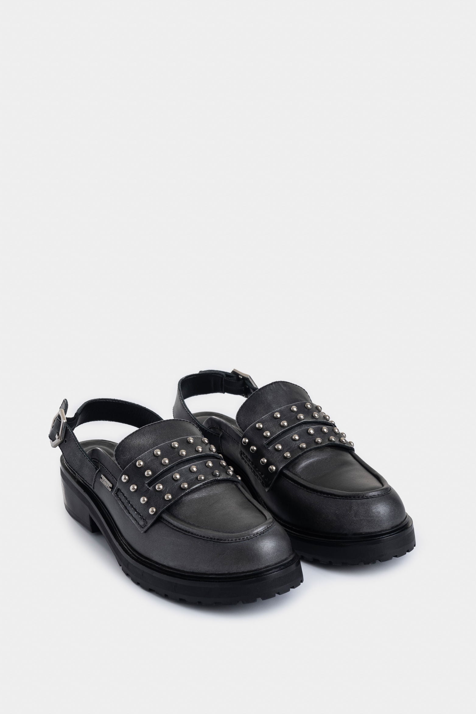 Umbra Brush Off Leather Loafers for Women with Chunky Style