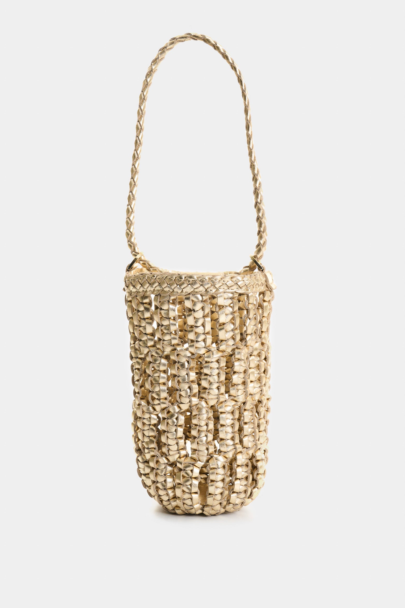 Gleam Braided Leather Crossbody Bag for Women