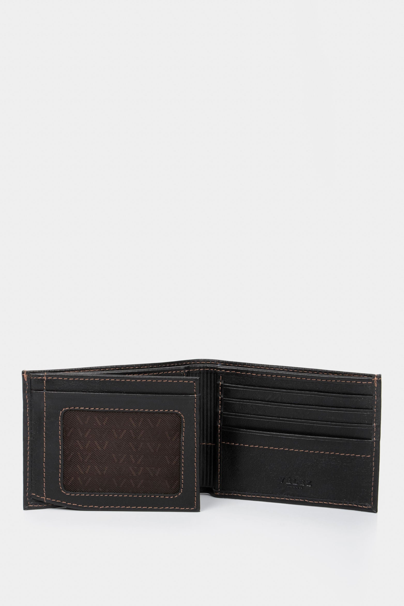 Men’s Humanista Leather Wallet in Black with Contrast Stitching
