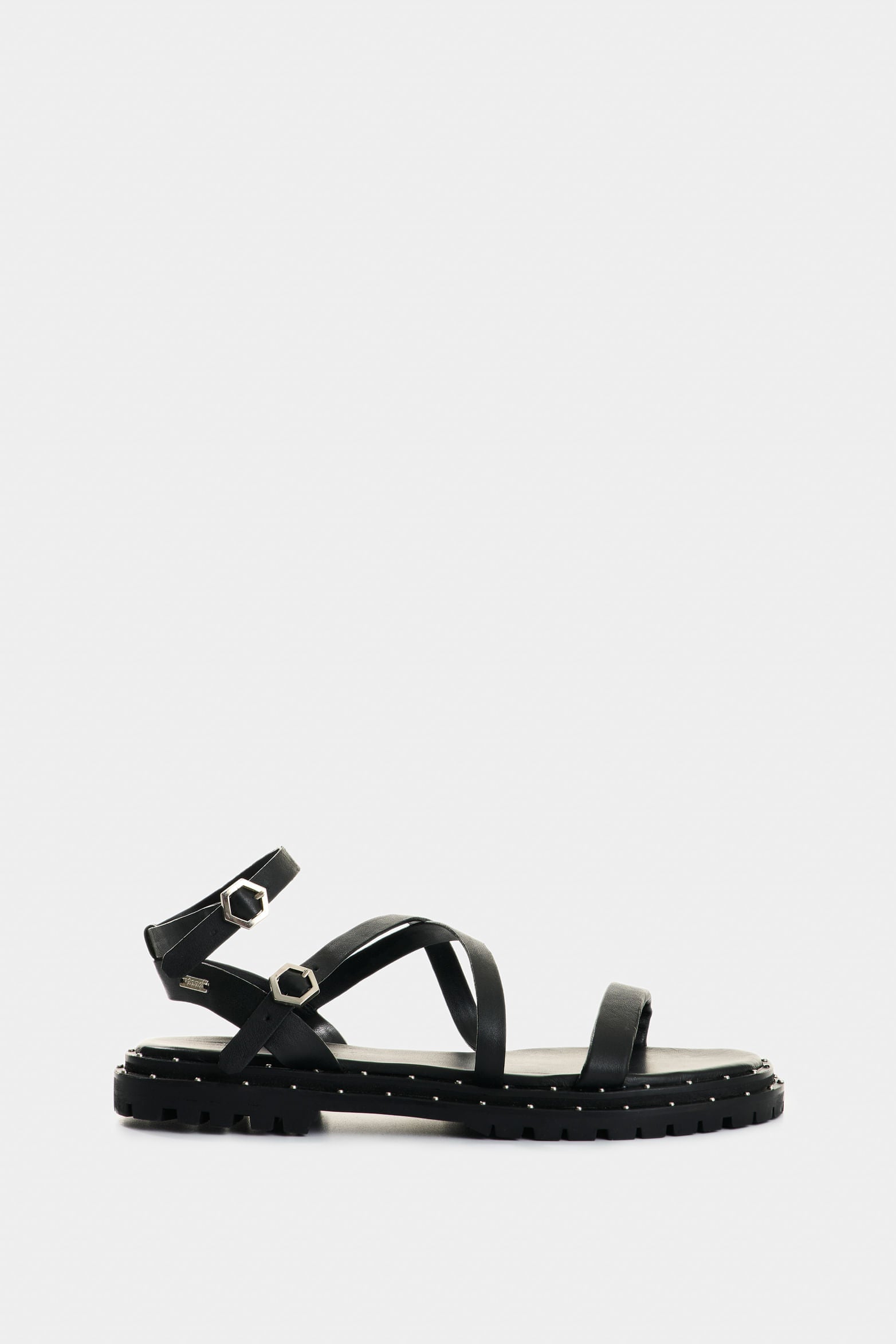 Orion Flat Leather Sandal for women with studs