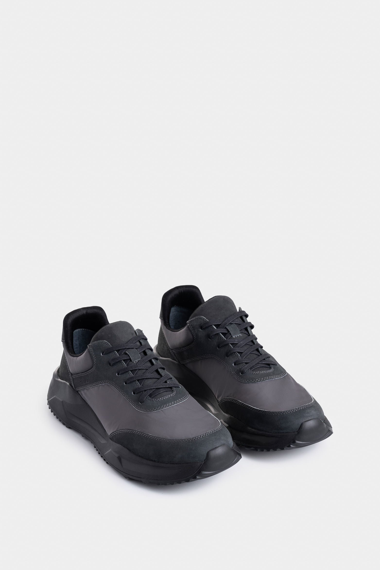 Monett Leather and Textile Sneakers for Men Aged Effect