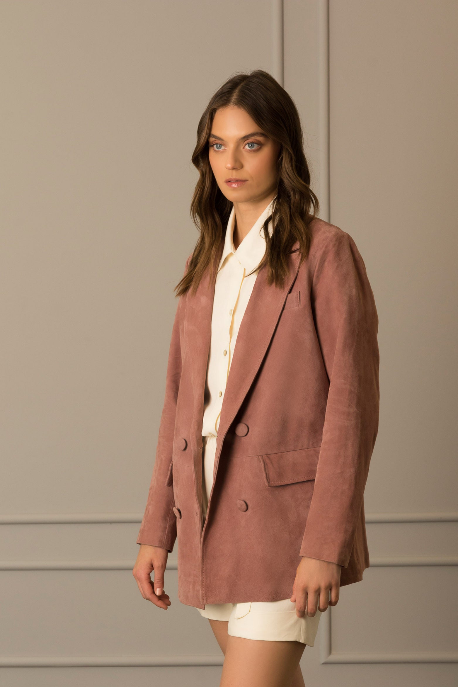 Women’s Blackberry Blazer in Berry Sheepskin