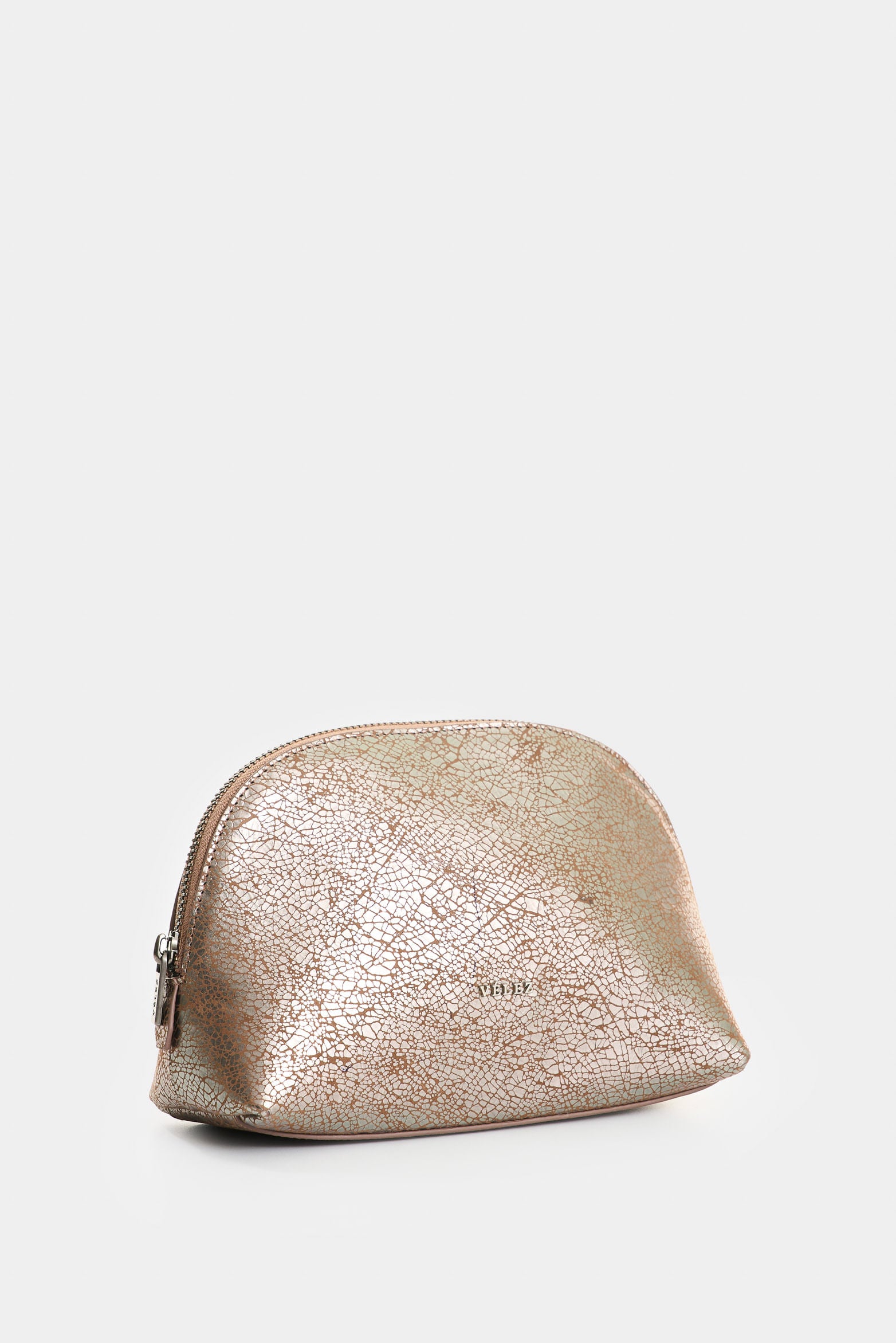 Nacre Folia Leather Cosmetic Bag for Women