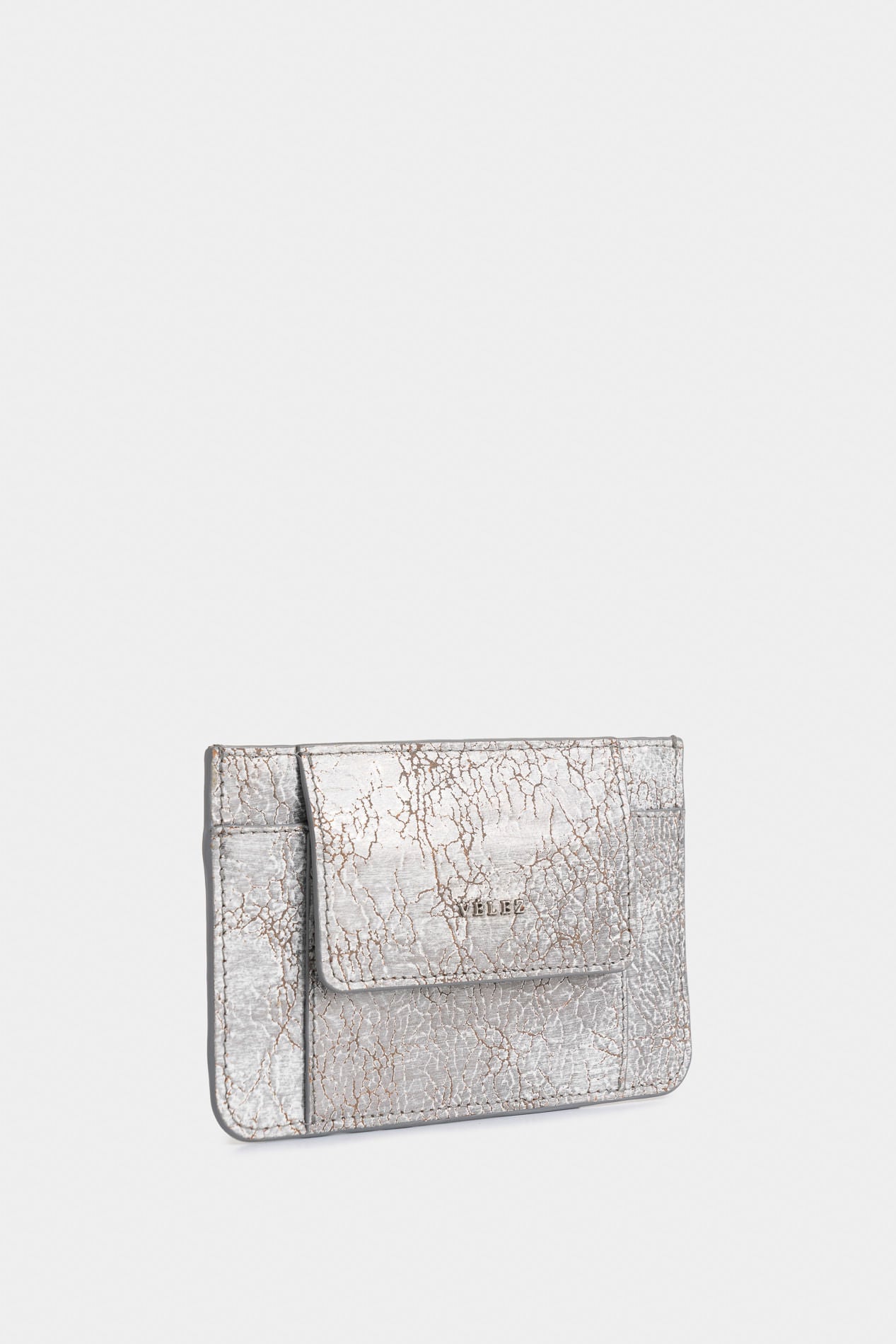 Aventurina folia leather document holder for women with a cracked effect