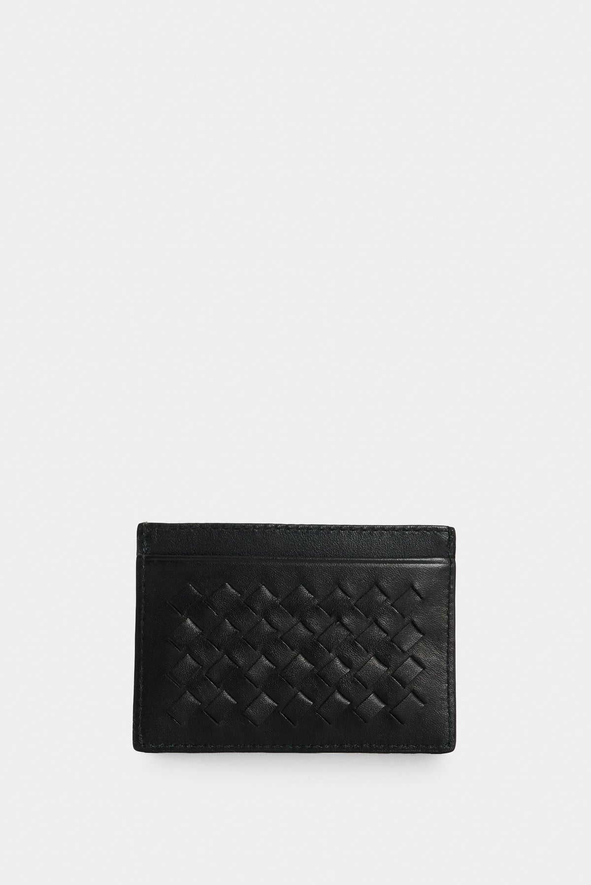 Men's Duna Leather Document Holder with Two-Tone Weave