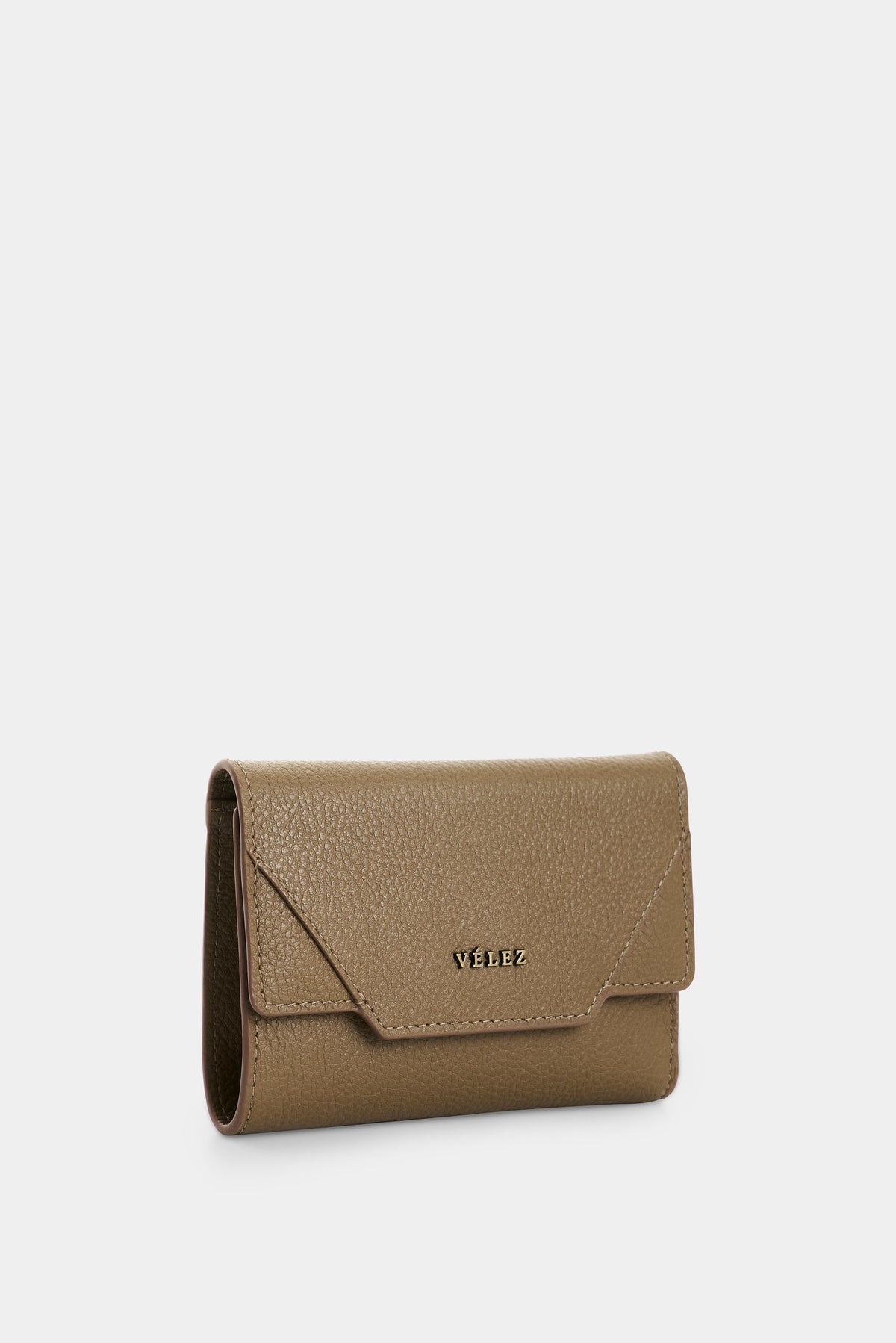 Leather wallet for women Taupe