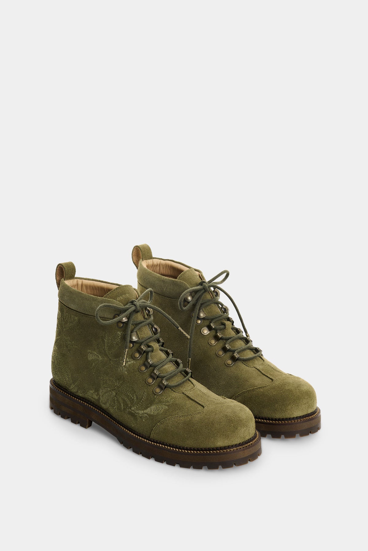 Men's Nacar Embroidered Split Leather Boots