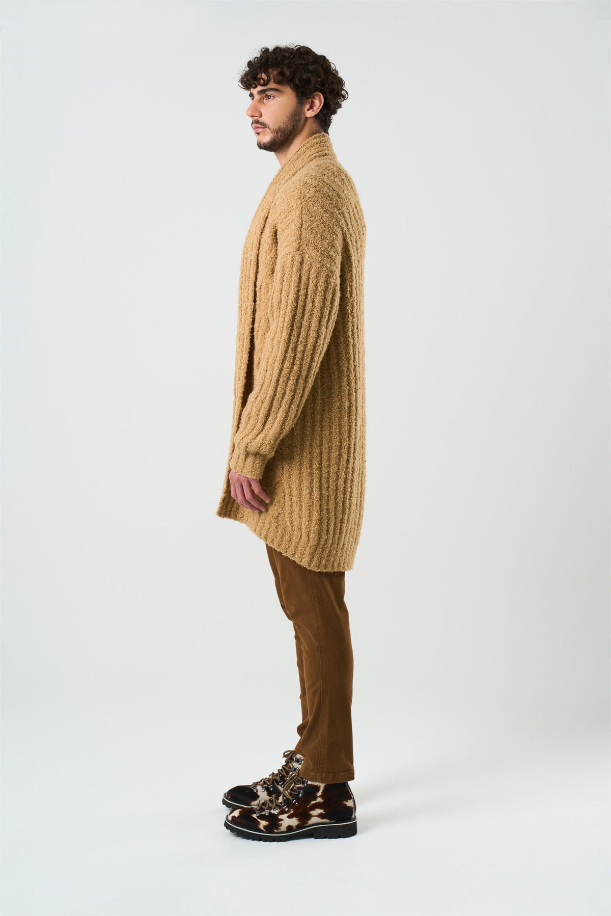 Ribbed cardigan for men Selva