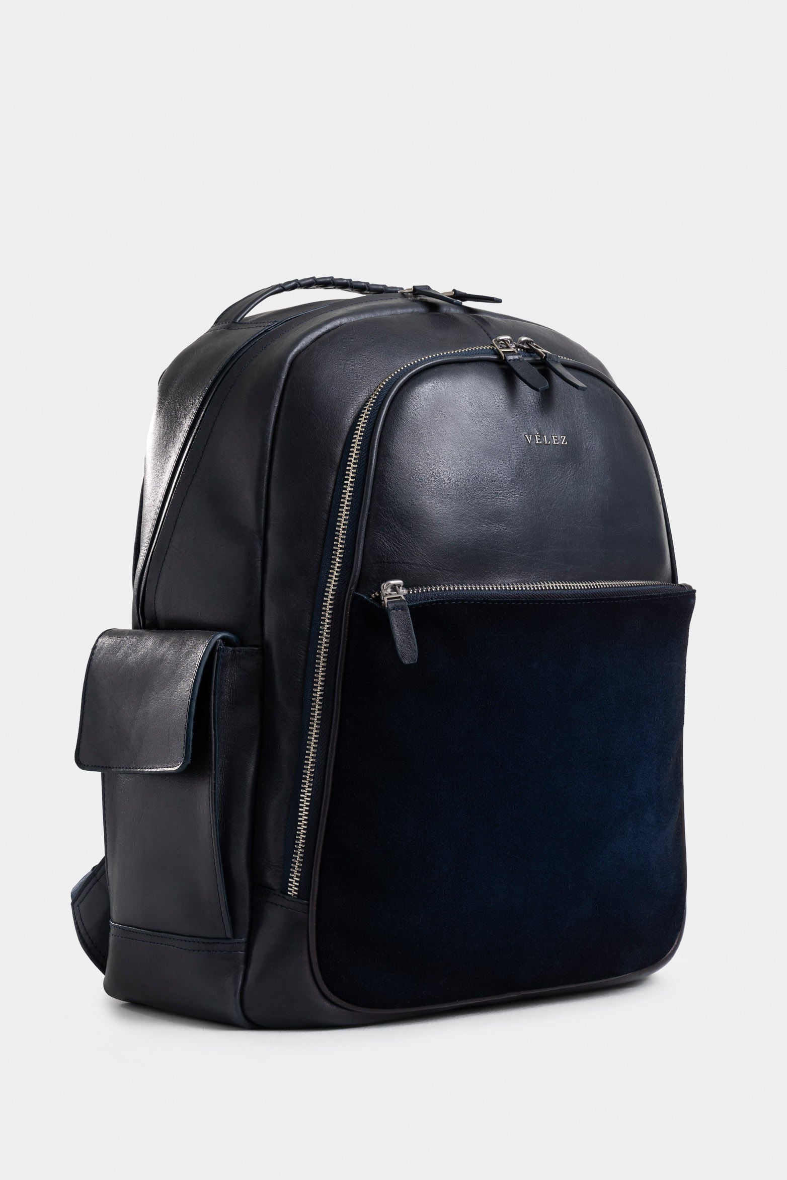 Tropical Escape 2 Smooth Leather Drawstring Bag for Men with Sueded Leather Details