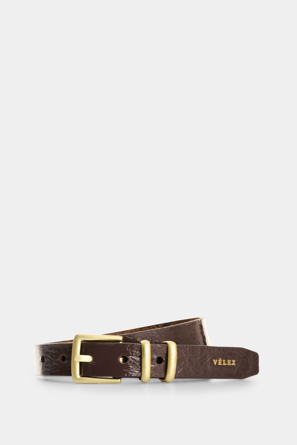 Women's Patent Crinkle Single-Sided Belt