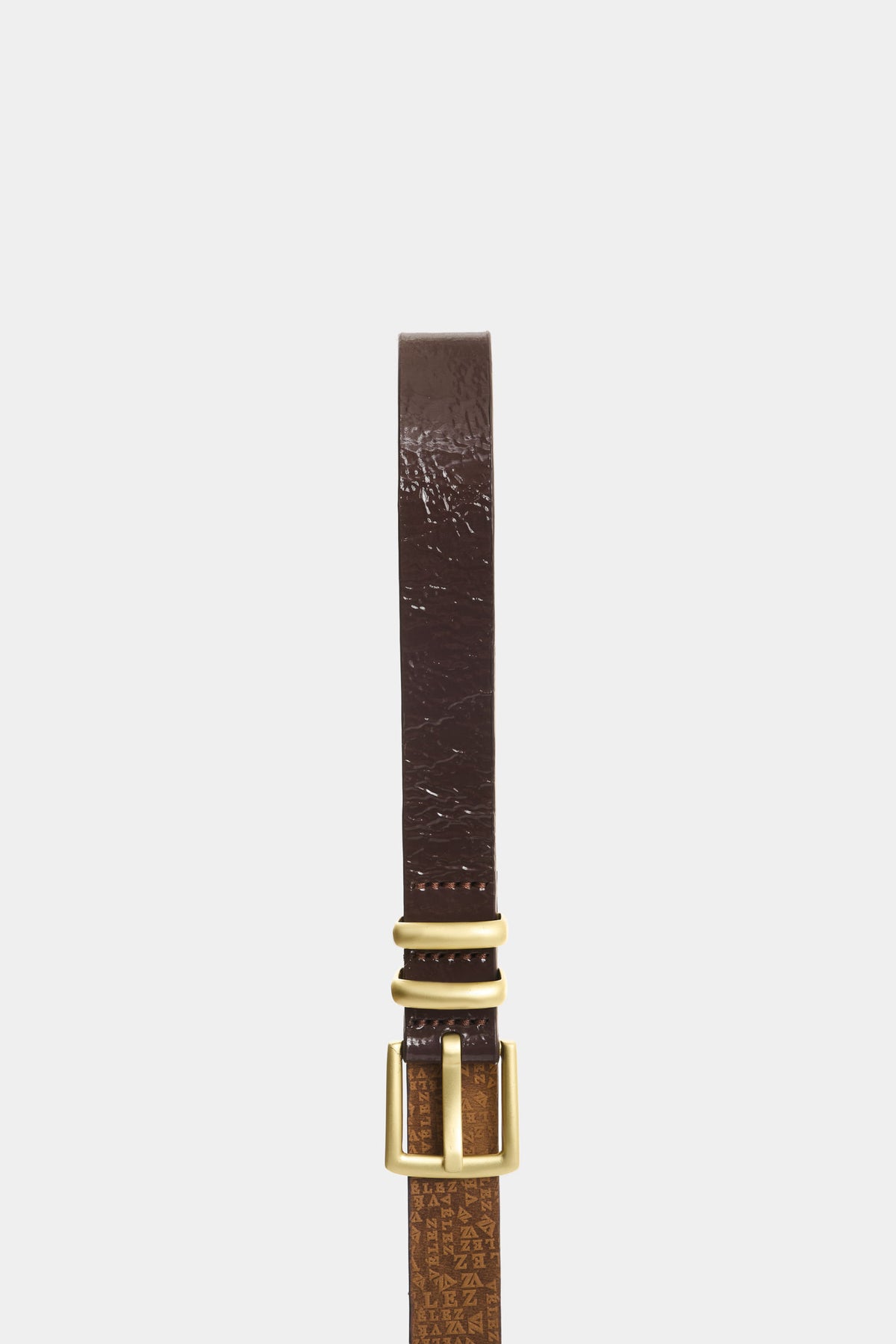 Women's Patent Crinkle Single-Sided Belt