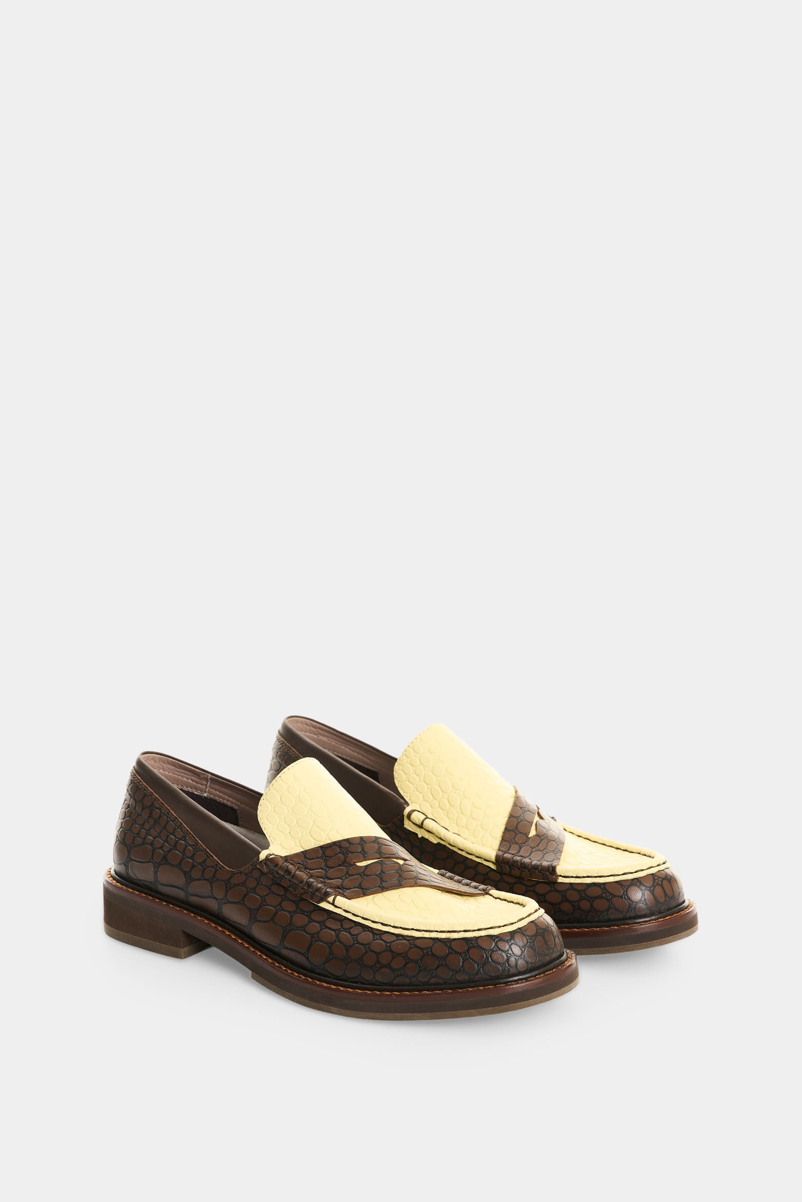 Women's Croco Leather Loafers