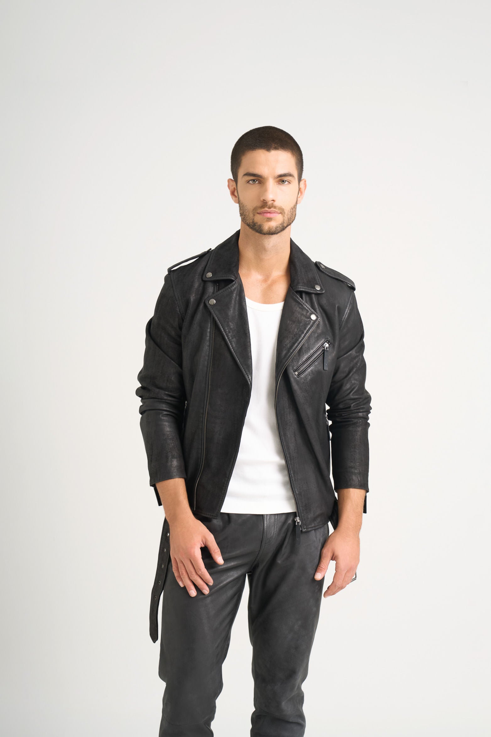 Alcor 2.0 Leather Biker Jacket for Men