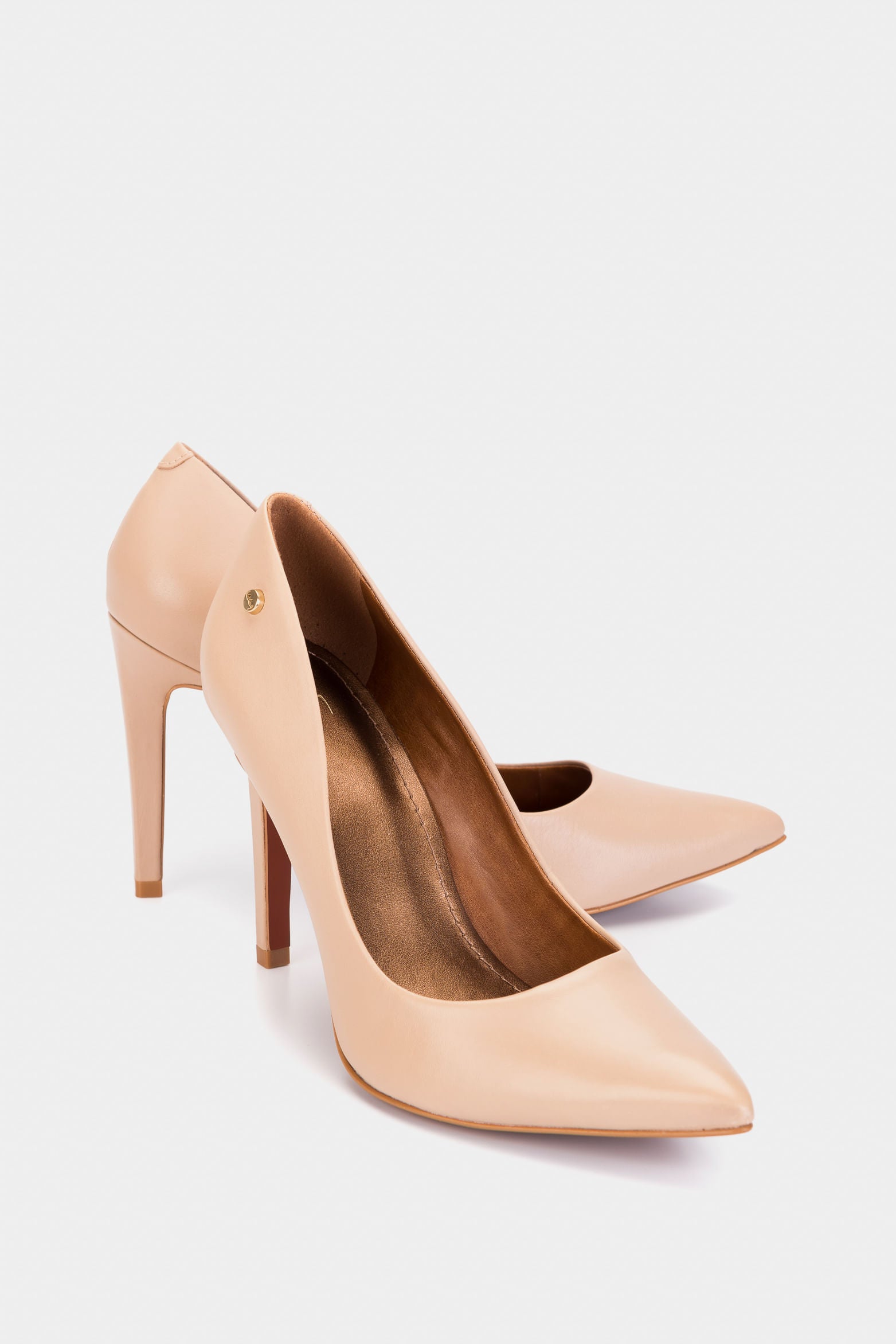 Morelia Smooth Leather Pump in Nude