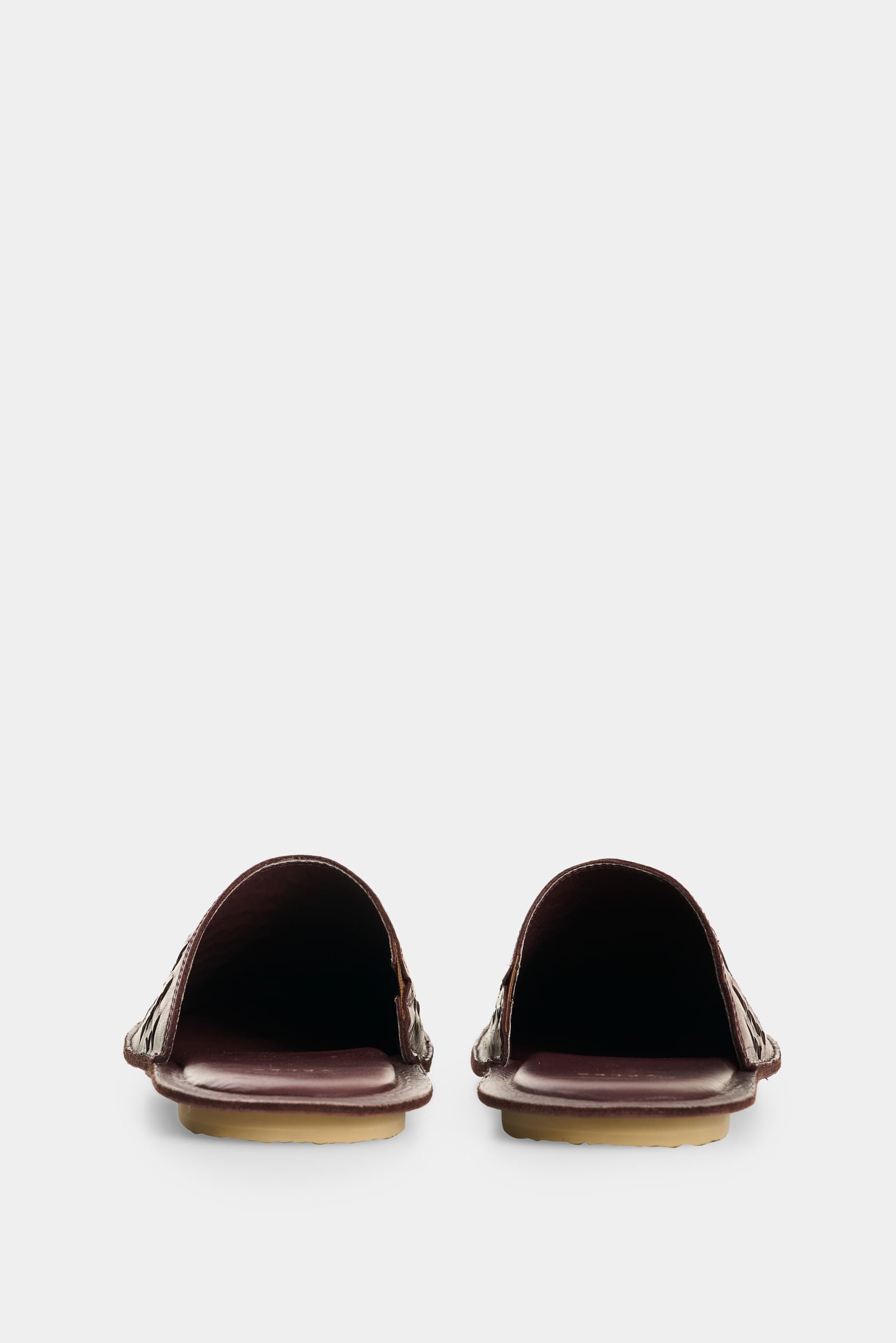 Woven leather comfort slipper for men
